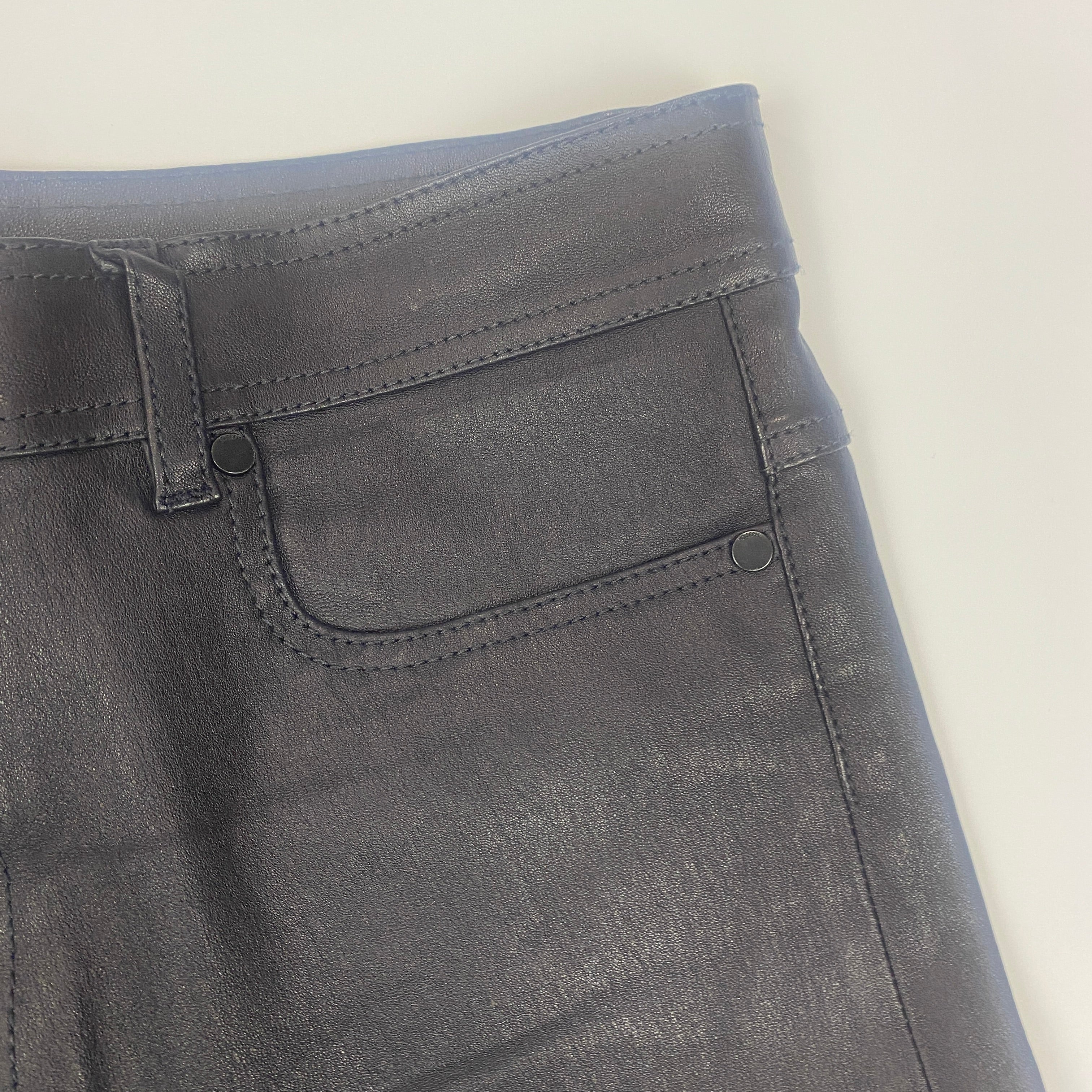 Joseph Black Stretch Leather Den Jeans M