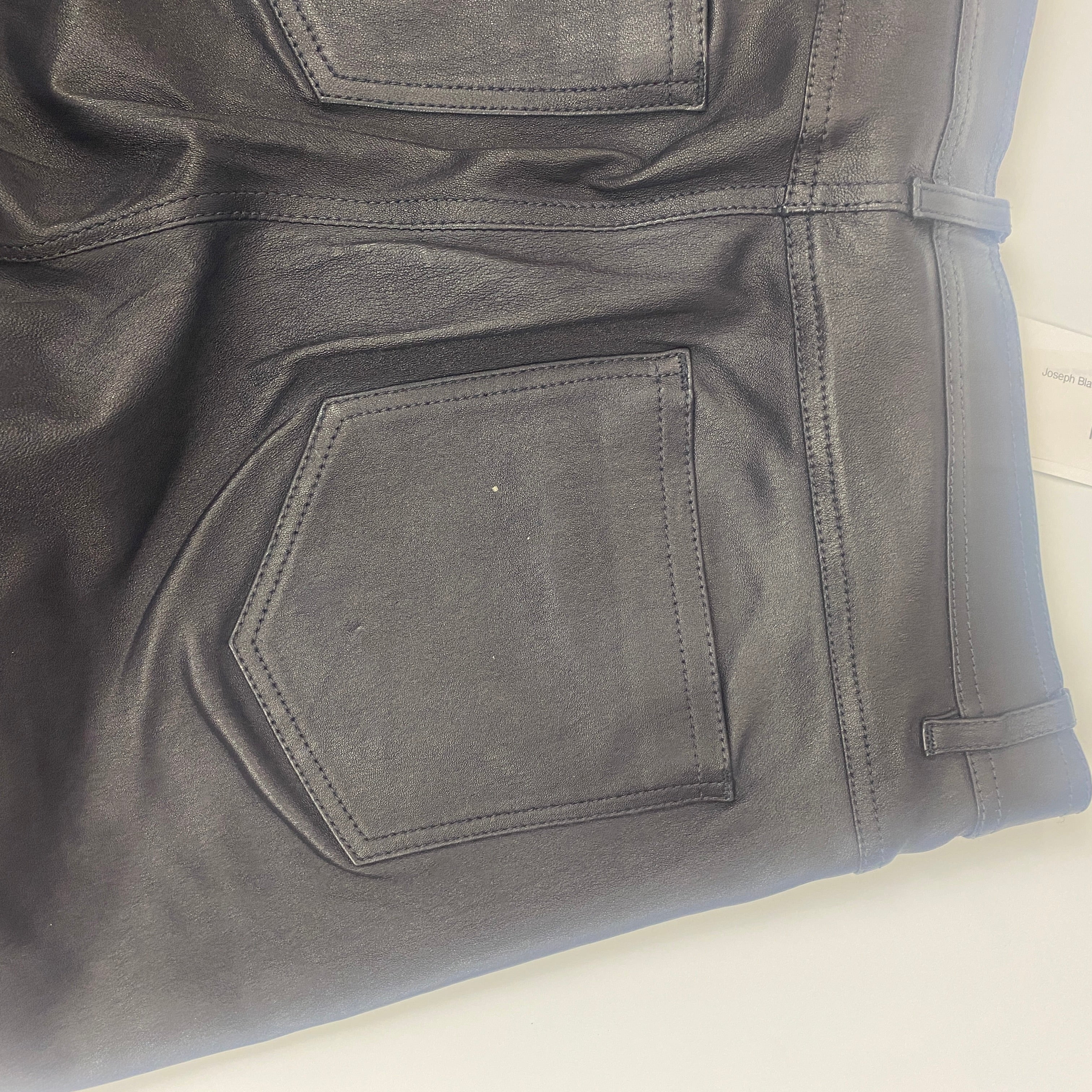 Joseph Black Stretch Leather Den Jeans M