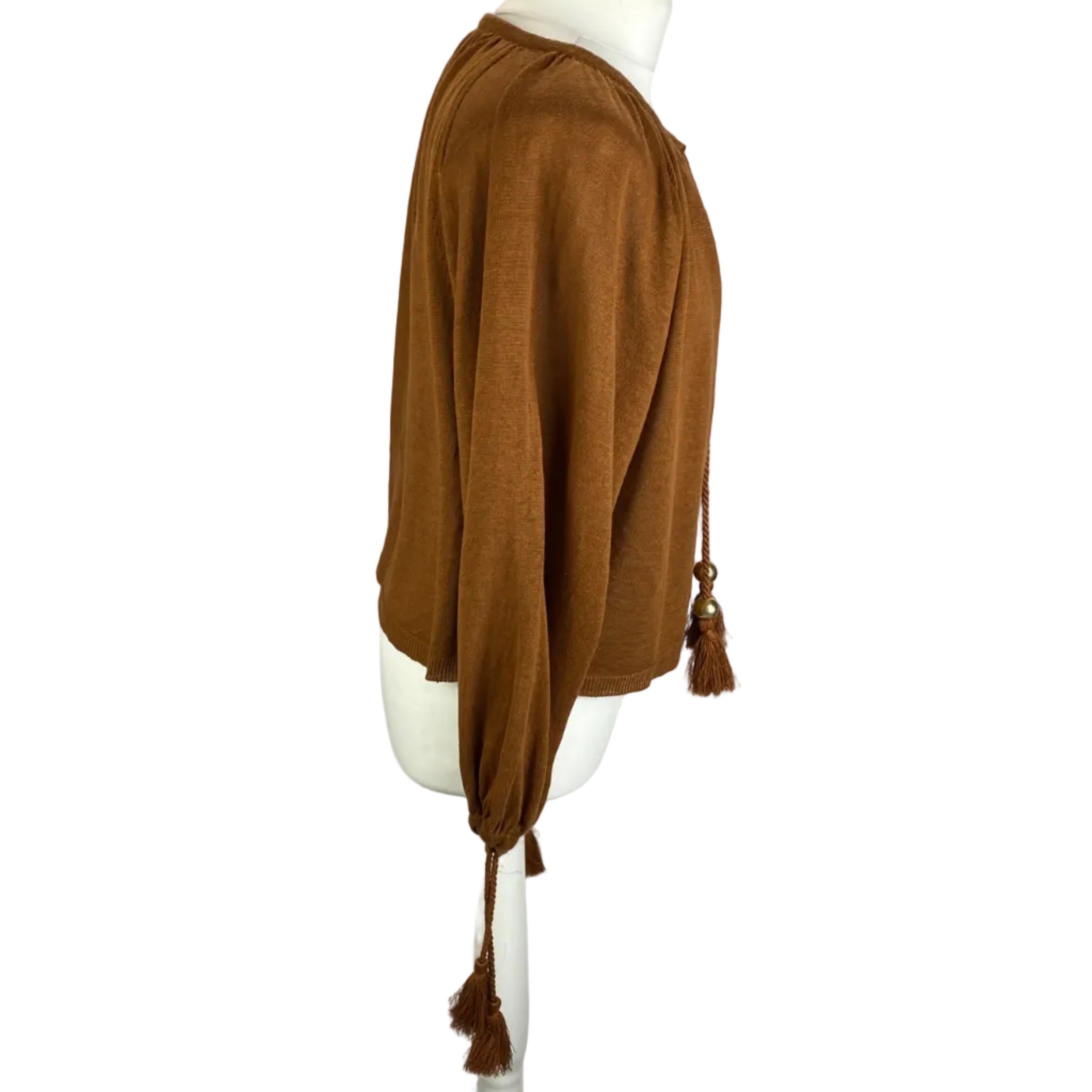 Max Mara New Cinnamon Linen Knit Oversize Sweater S/M/L/XL