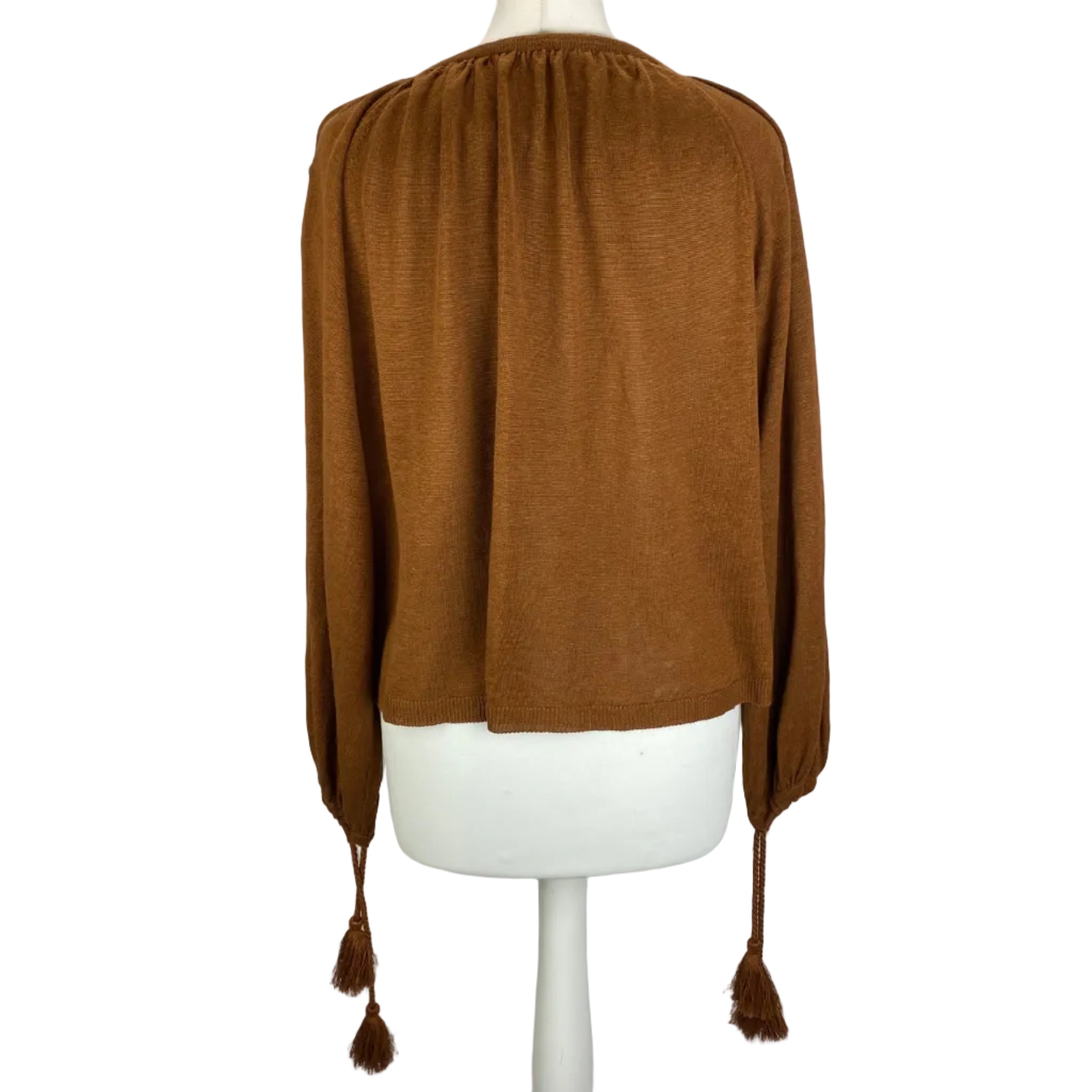 Max Mara New Cinnamon Linen Knit Oversize Sweater S/M/L/XL