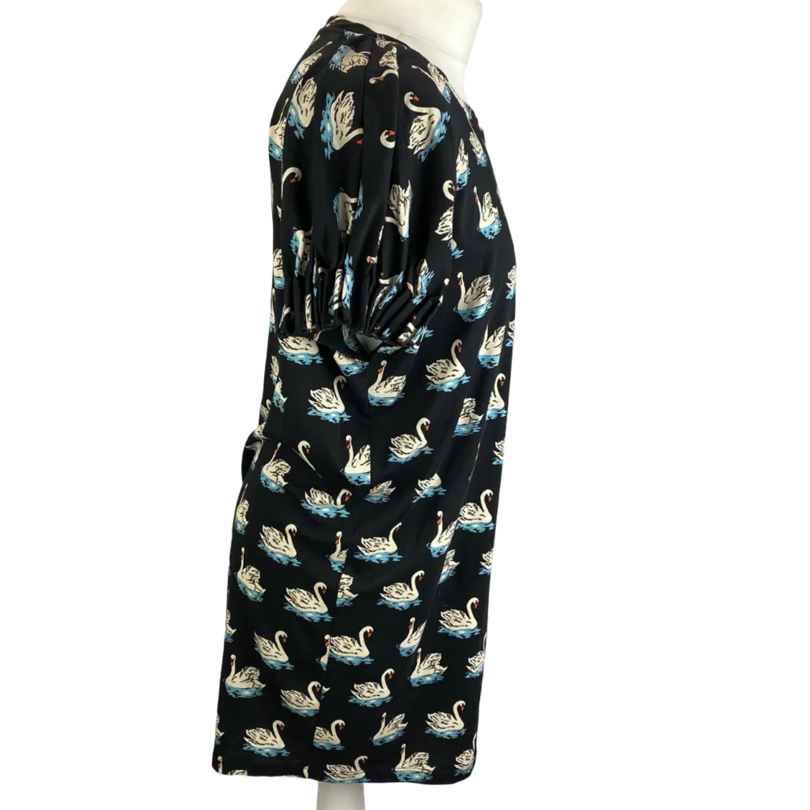 Stella McCartney Iconic 2016 Black Swan Print Jersey Top S/M