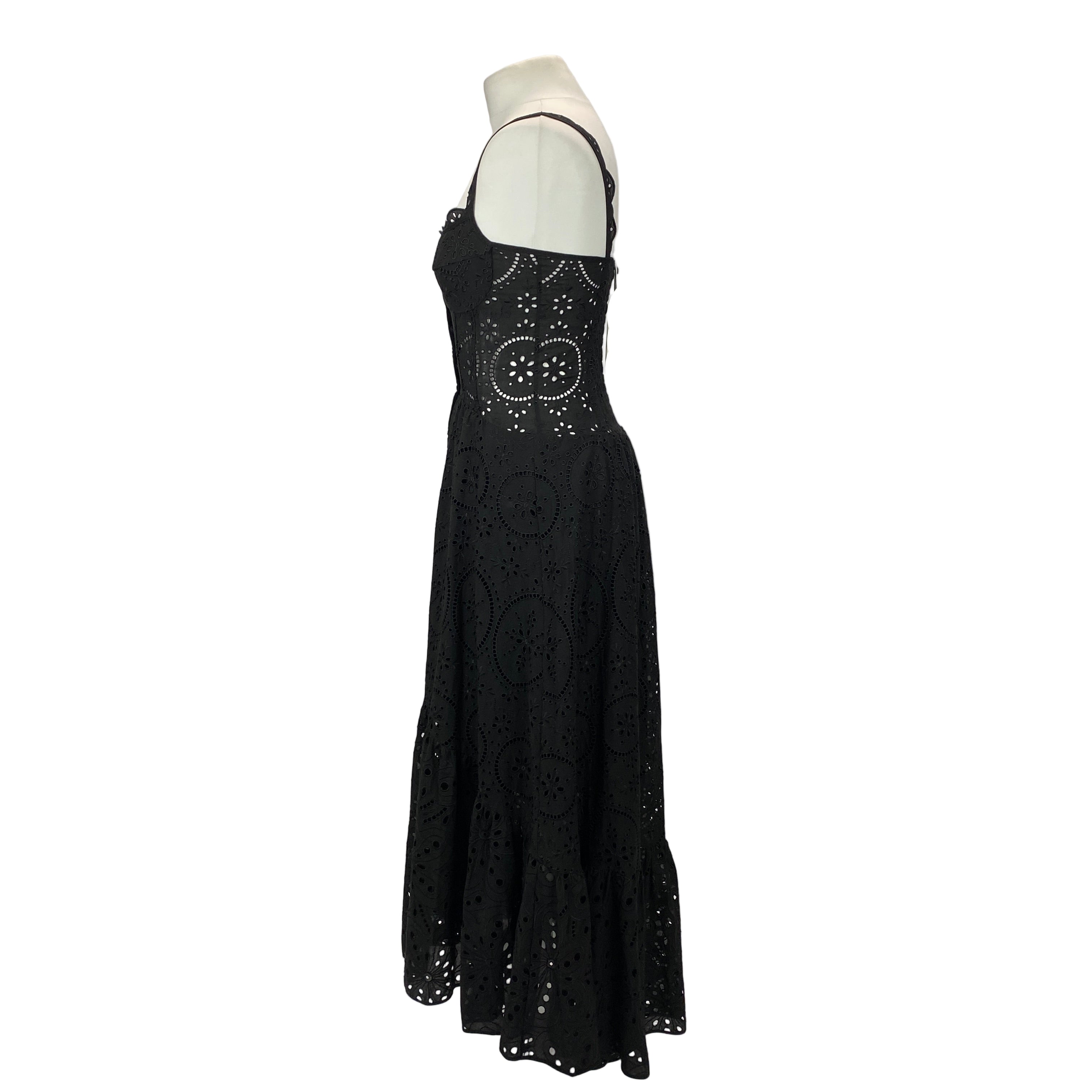 Charo Ruiz New £728 Black Irene Maxi Dress S