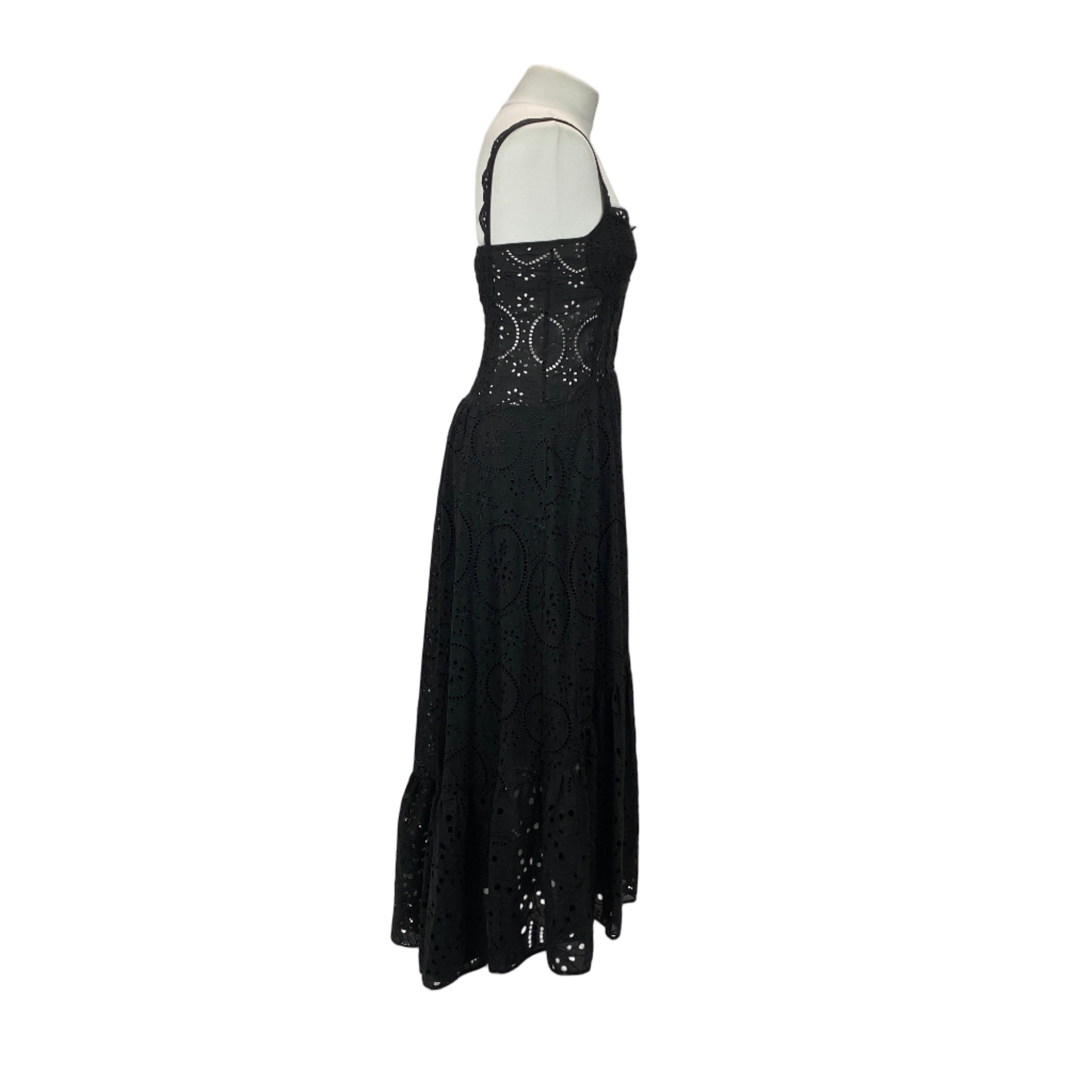 Charo Ruiz New £728 Black Irene Maxi Dress S