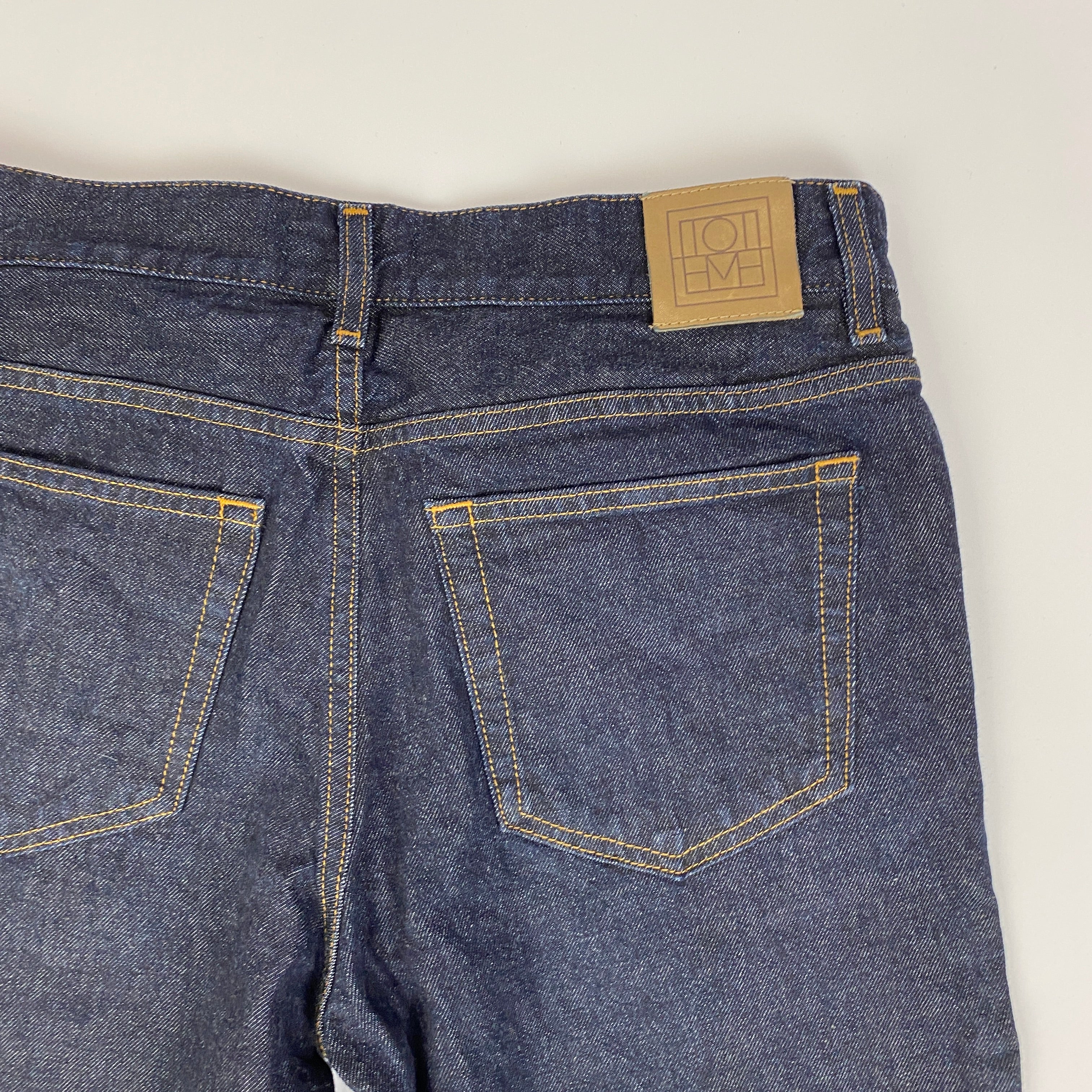 Toteme £330 Dark Wash Denim Low Straight Jeans 27