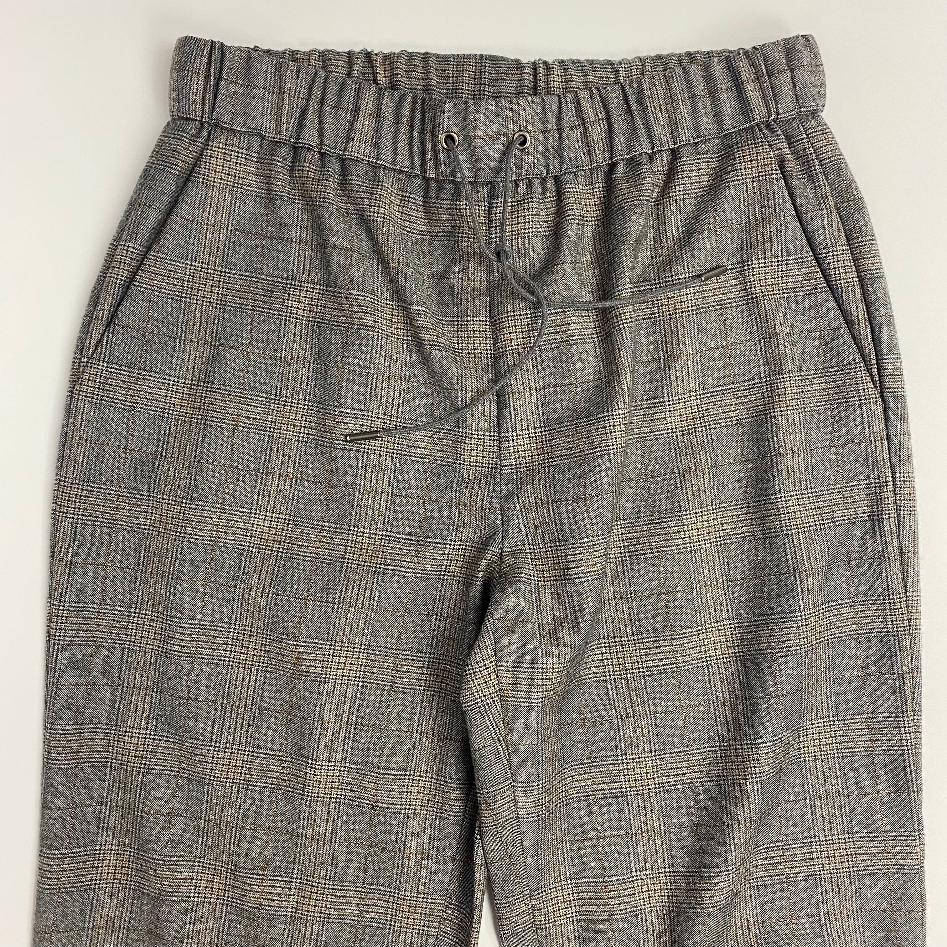 Fabiana Filippi New Grey POW Check Superfine Drawstring Pants XS