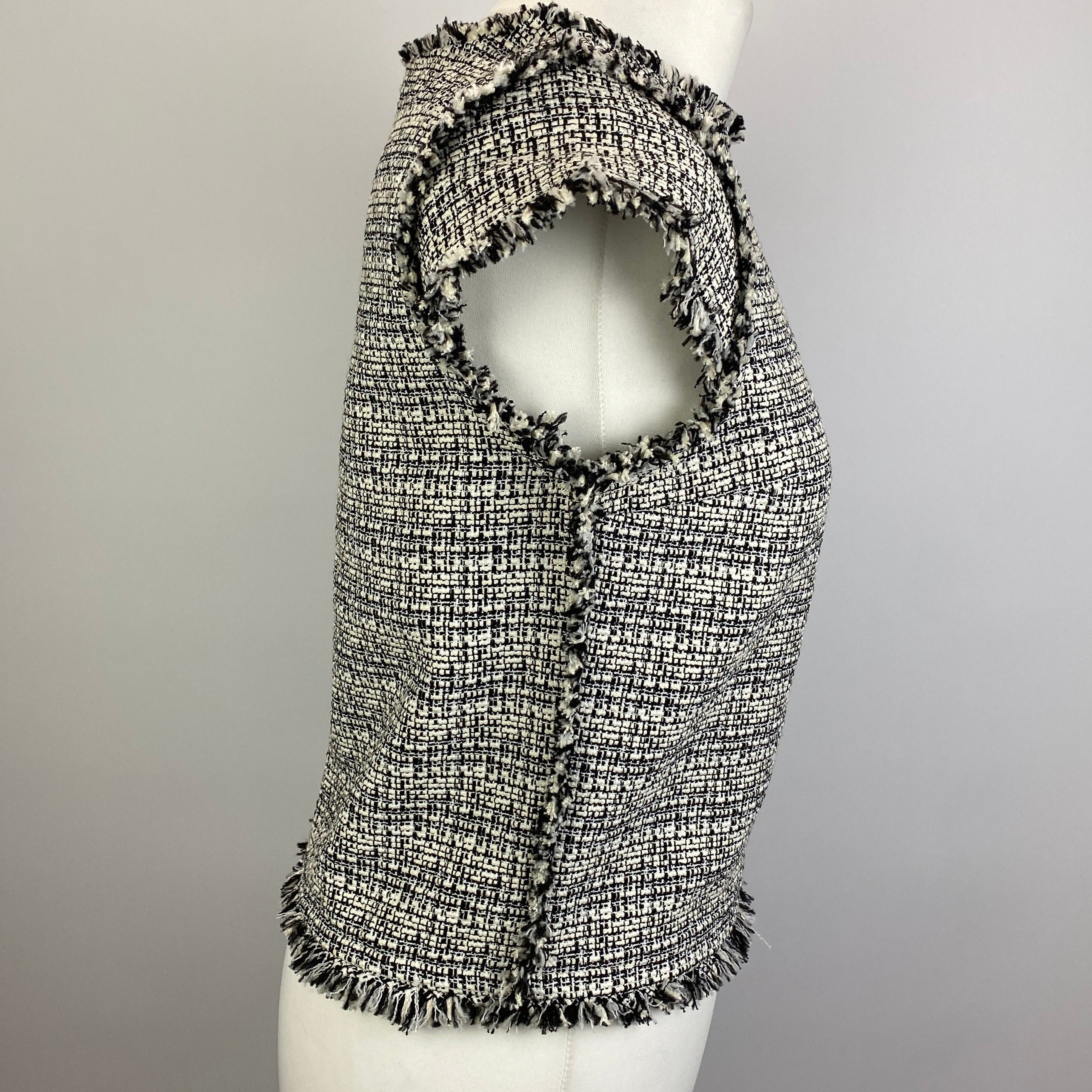 Alice & Olivia New Monochrome Weave Top S