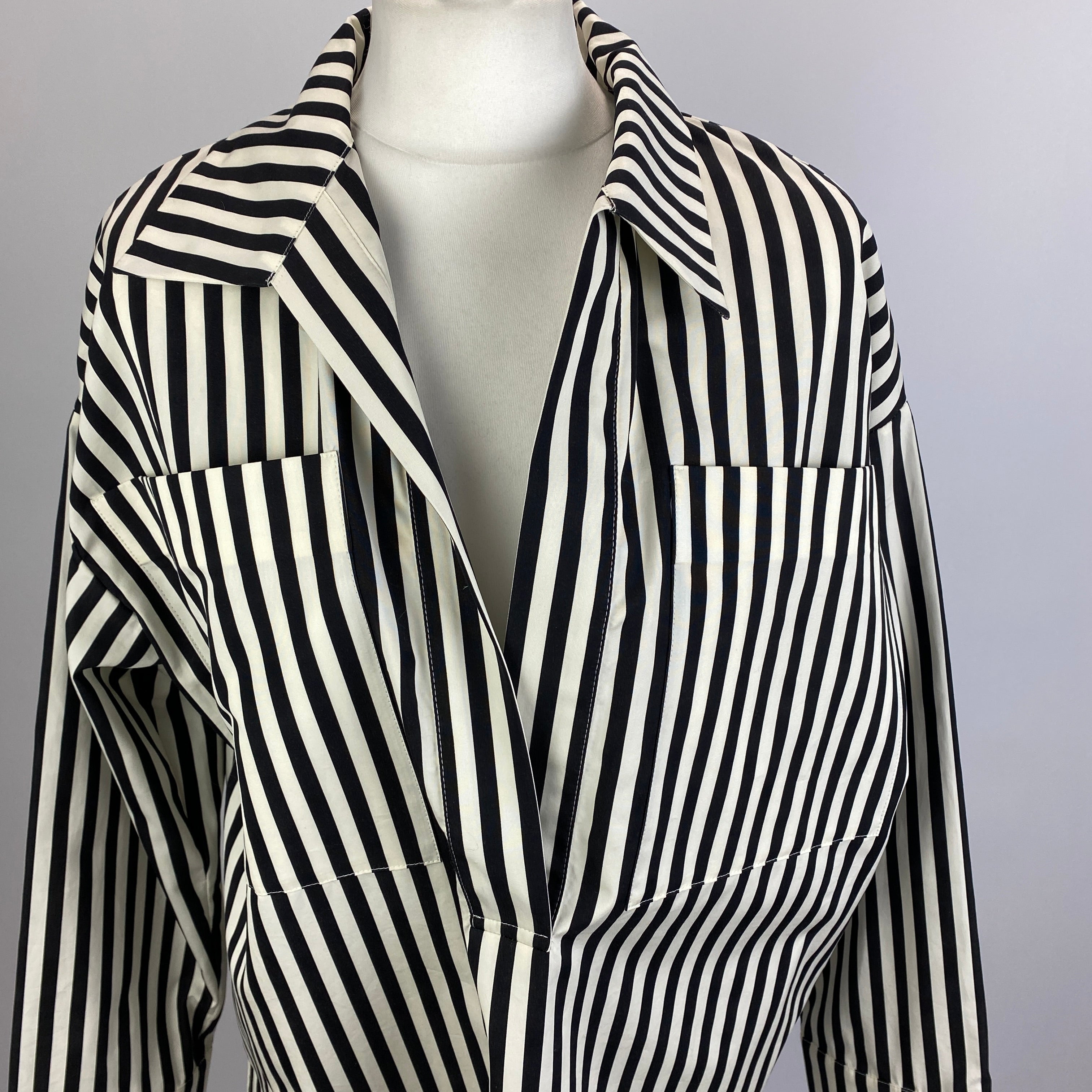 Tove New £365 Black Stripe Cotton James Tunic Top XS-L