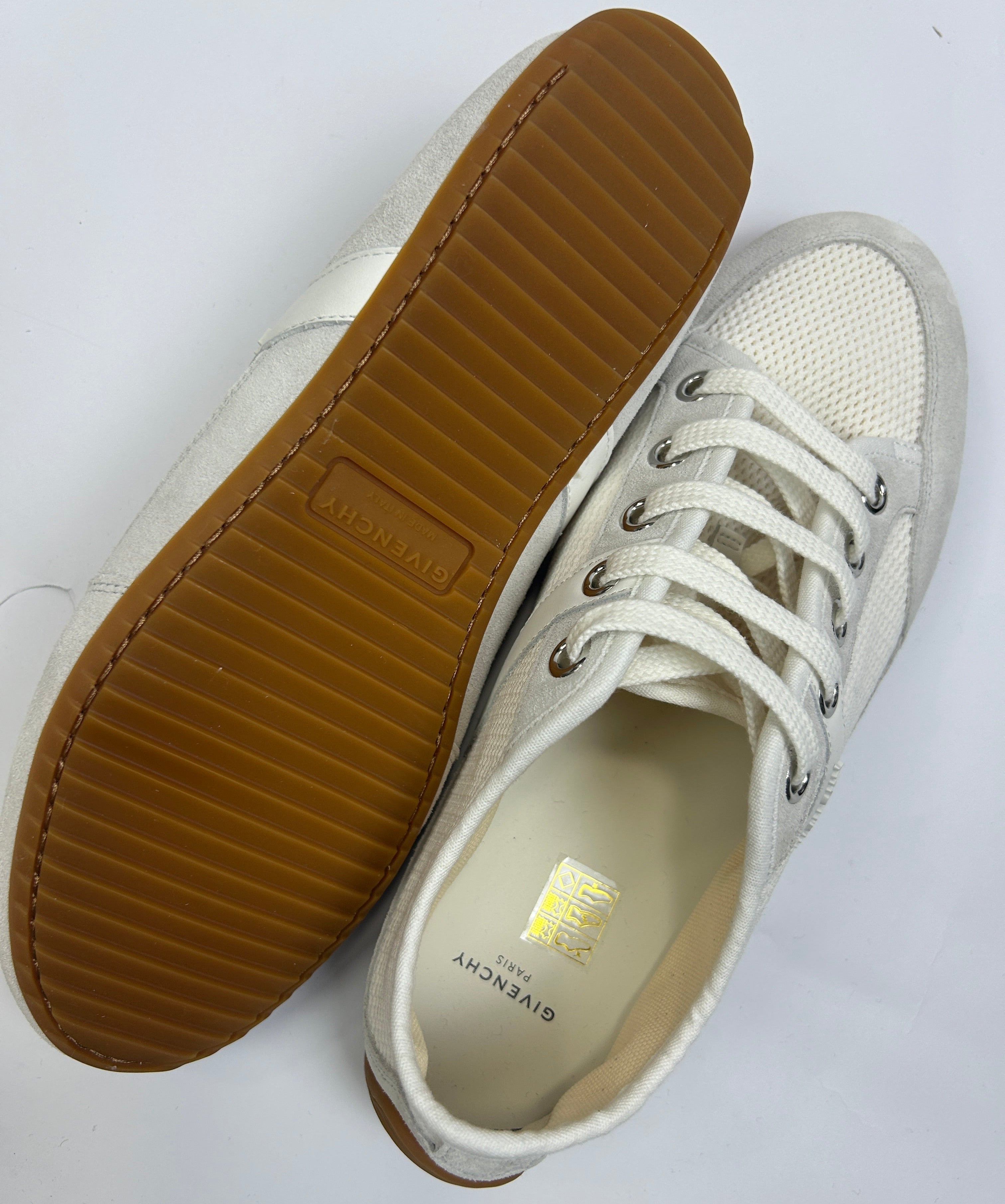Givenchy New £490 Cream Slim Sneakers 41