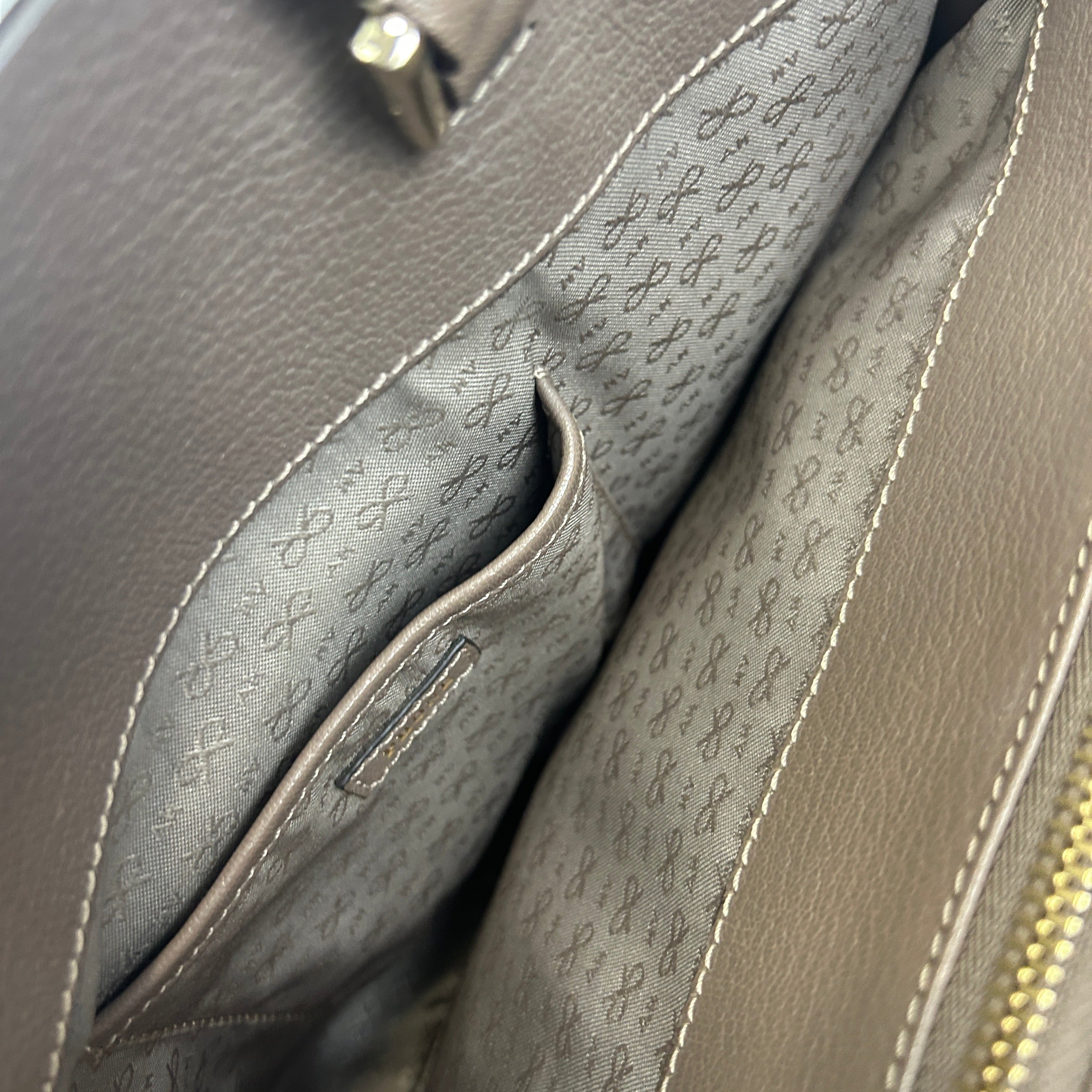 Anya Hindmarch Taupe & Cocoa Calf Albion Tote Bag