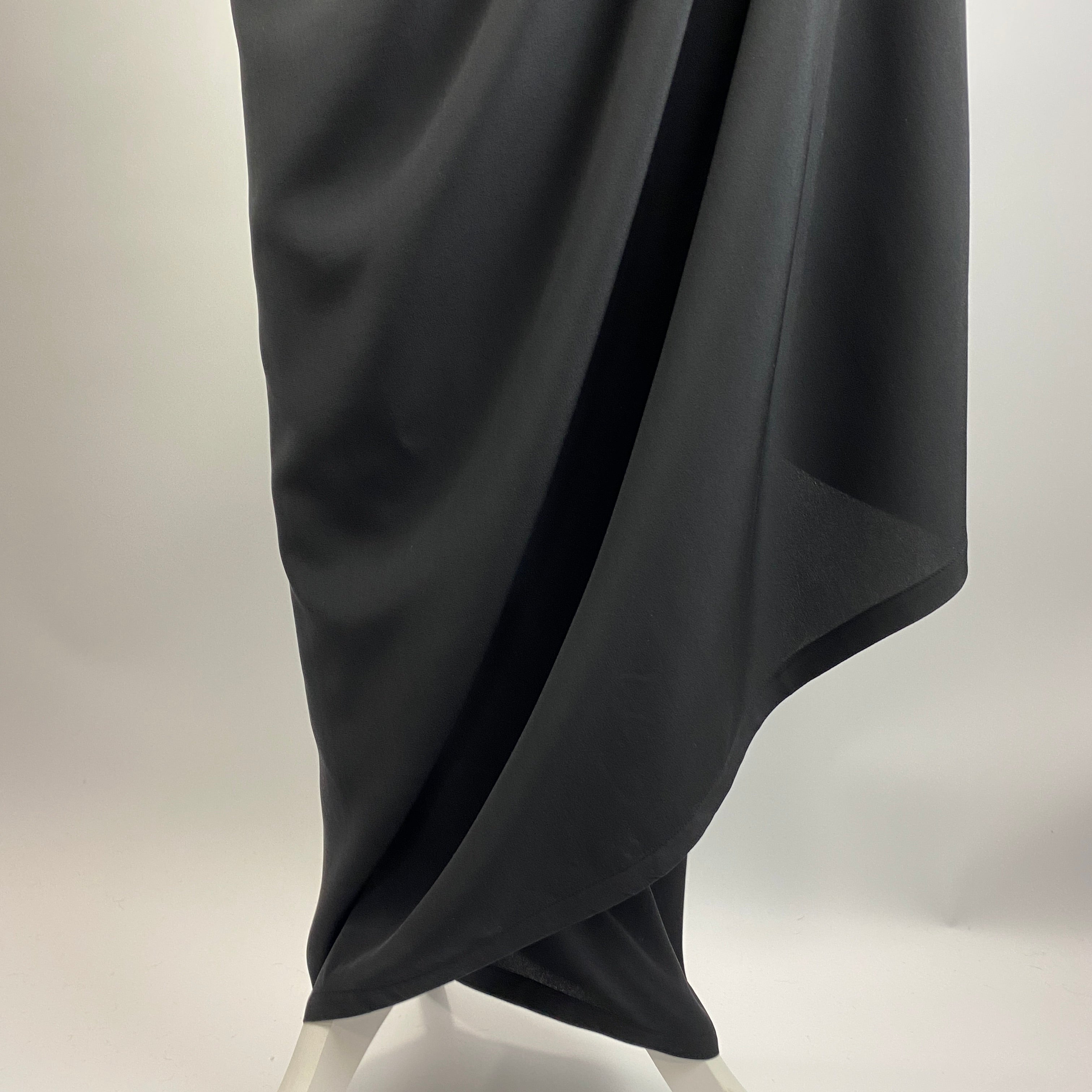 Rick Owens £930 Black Silk Wrap Tulip Dress M