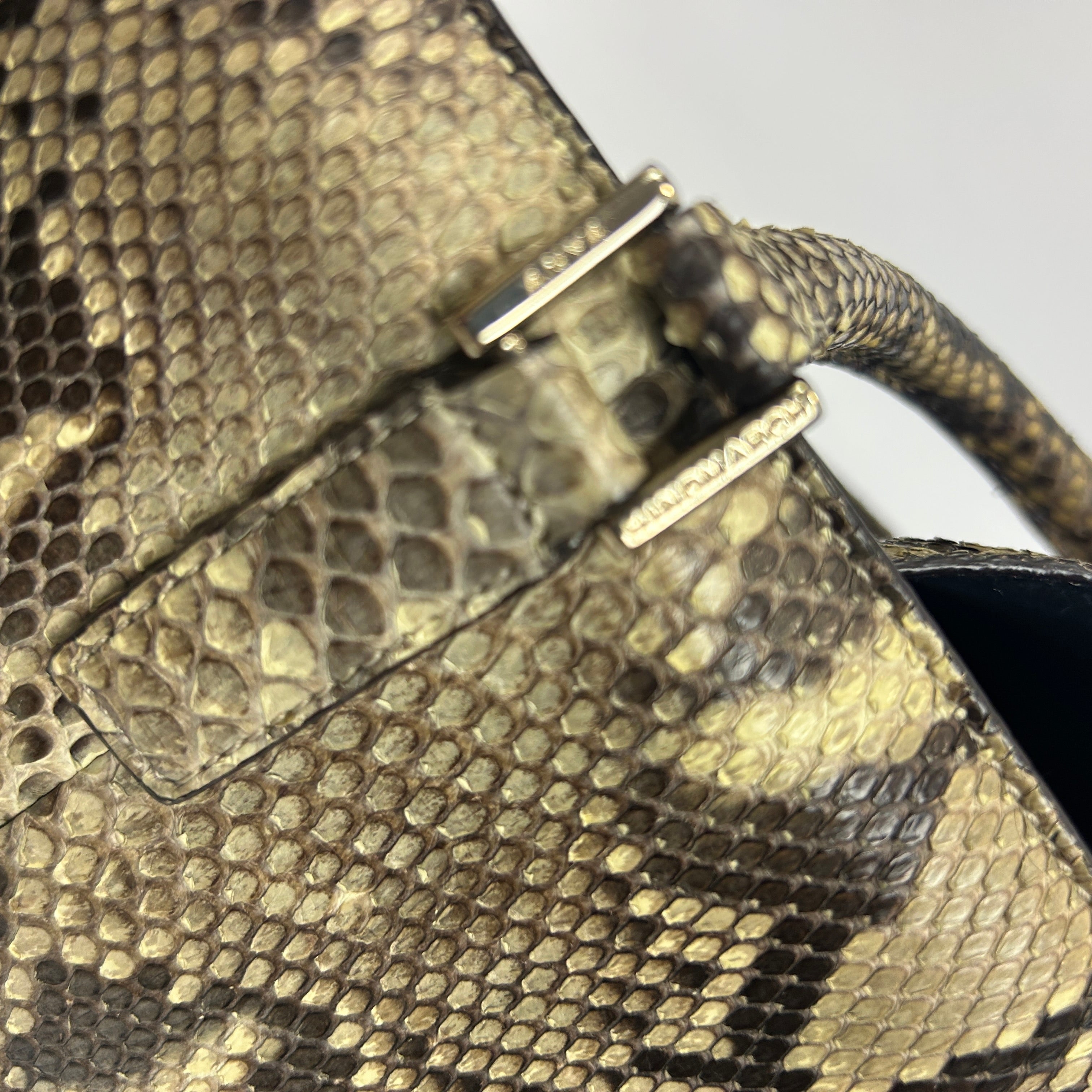 Anya Hindmarch Cream Maxi Python Tote Bag