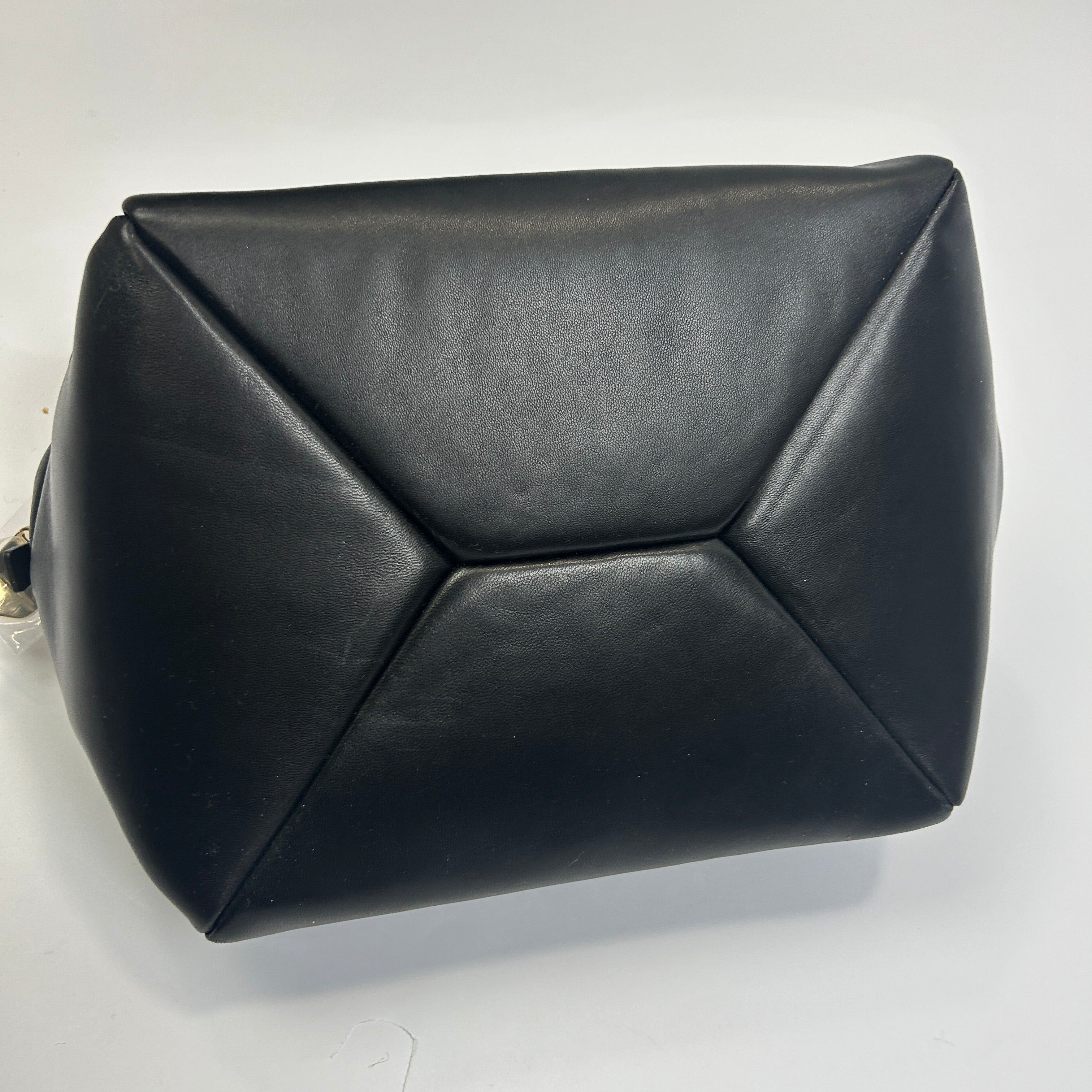 Carven New £1590 Black Soft Leather Marie Bag
