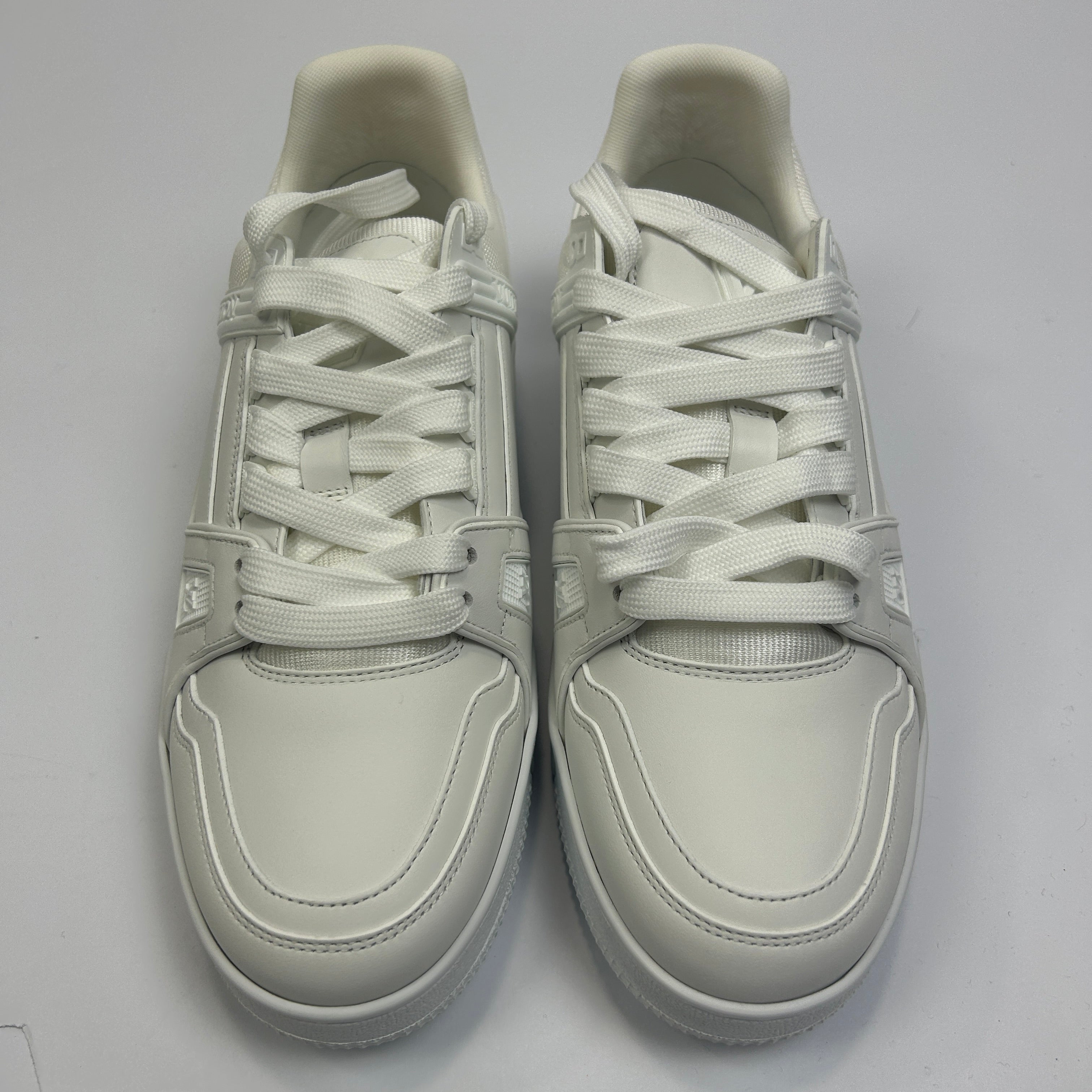 Louis Vuitton New £965 White Leather Trainers 40