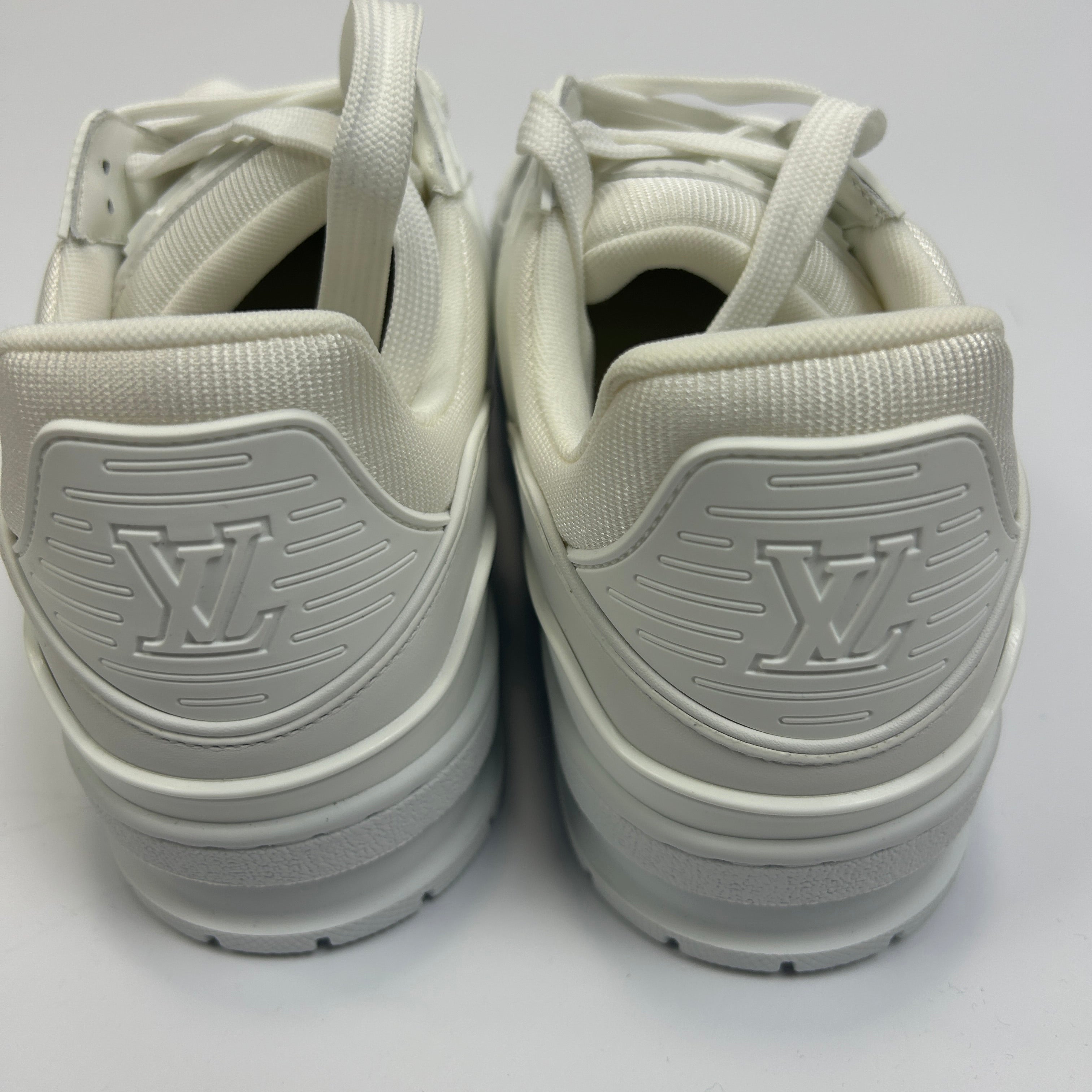 Louis Vuitton New £965 White Leather Trainers 40