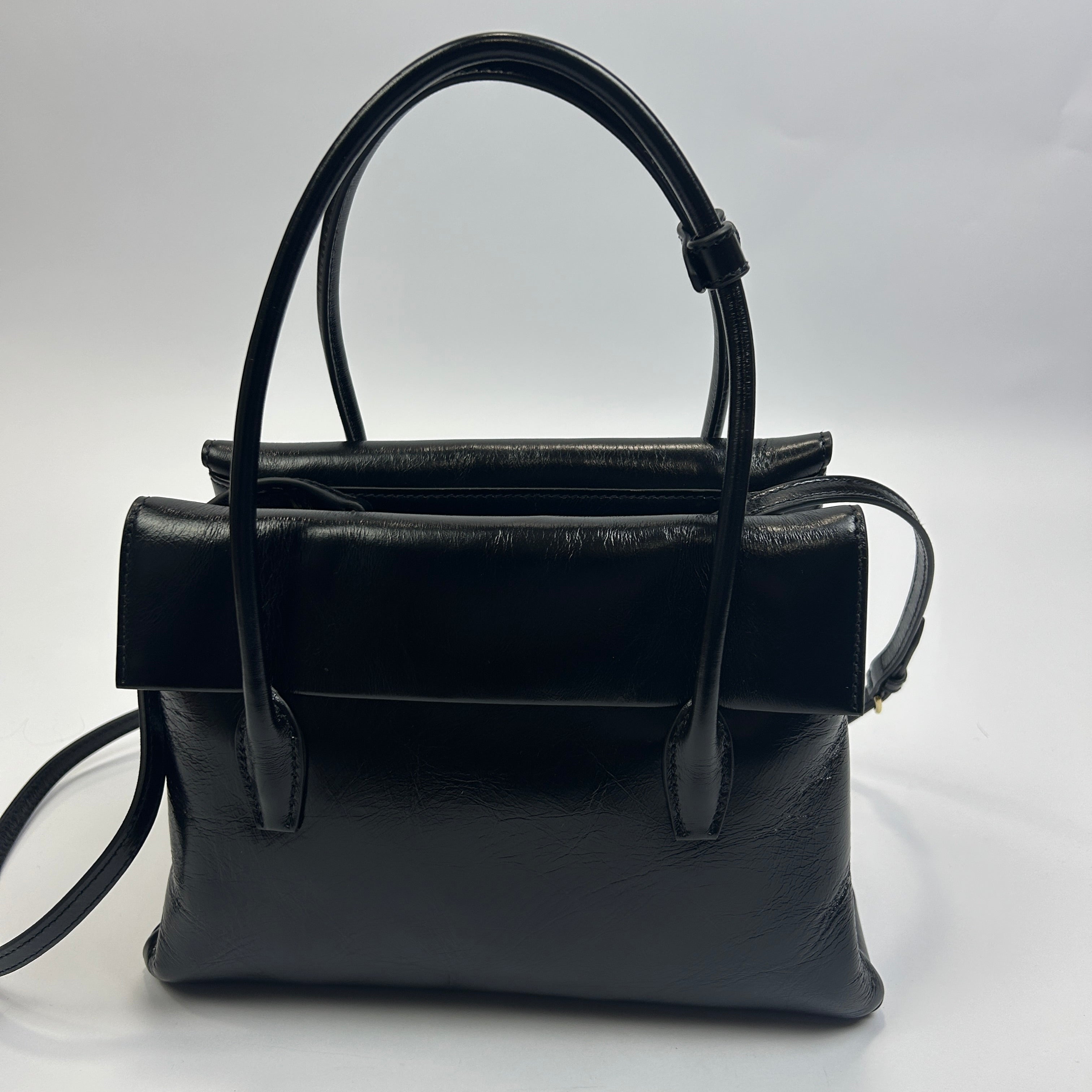 Miu Miu New £2750 Black Solitaire Leather Tote Bag
