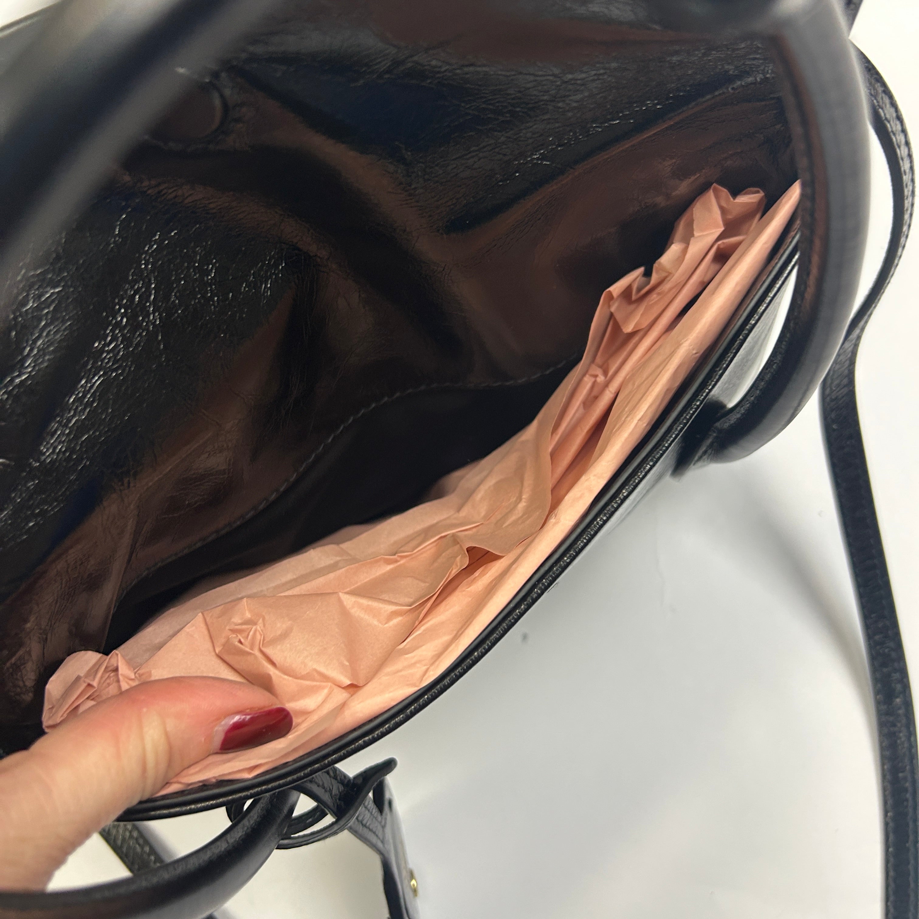 Miu Miu New £2750 Black Solitaire Leather Tote Bag