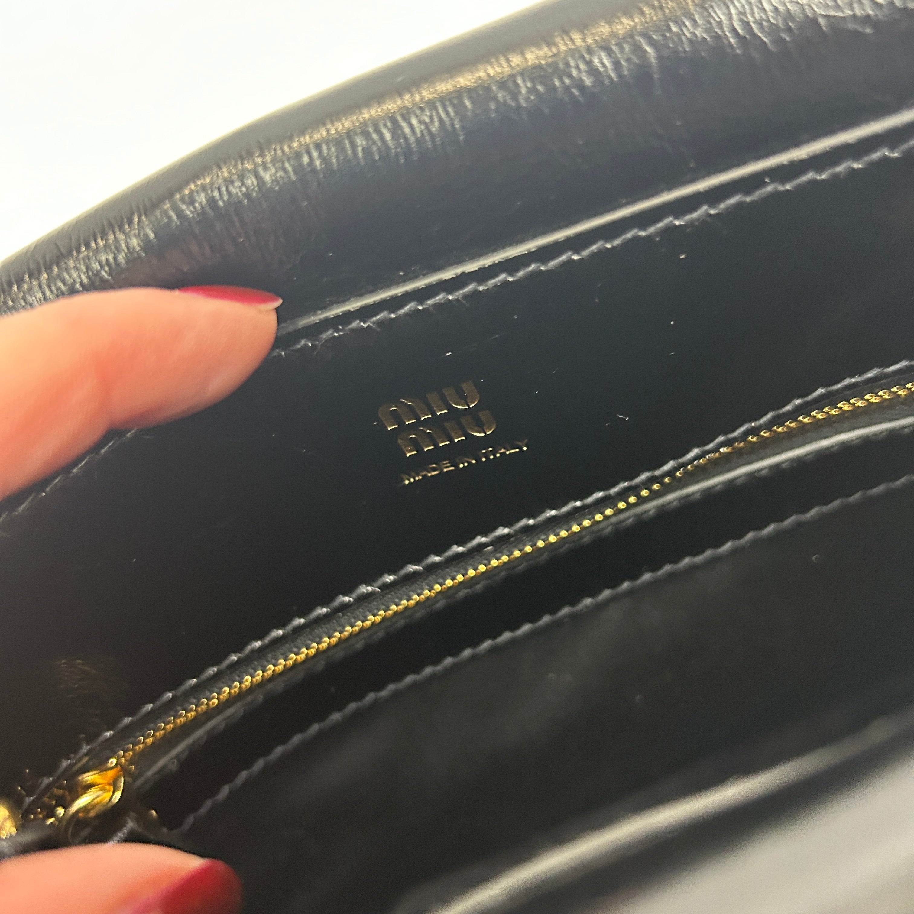 Miu Miu New £2750 Black Solitaire Leather Tote Bag
