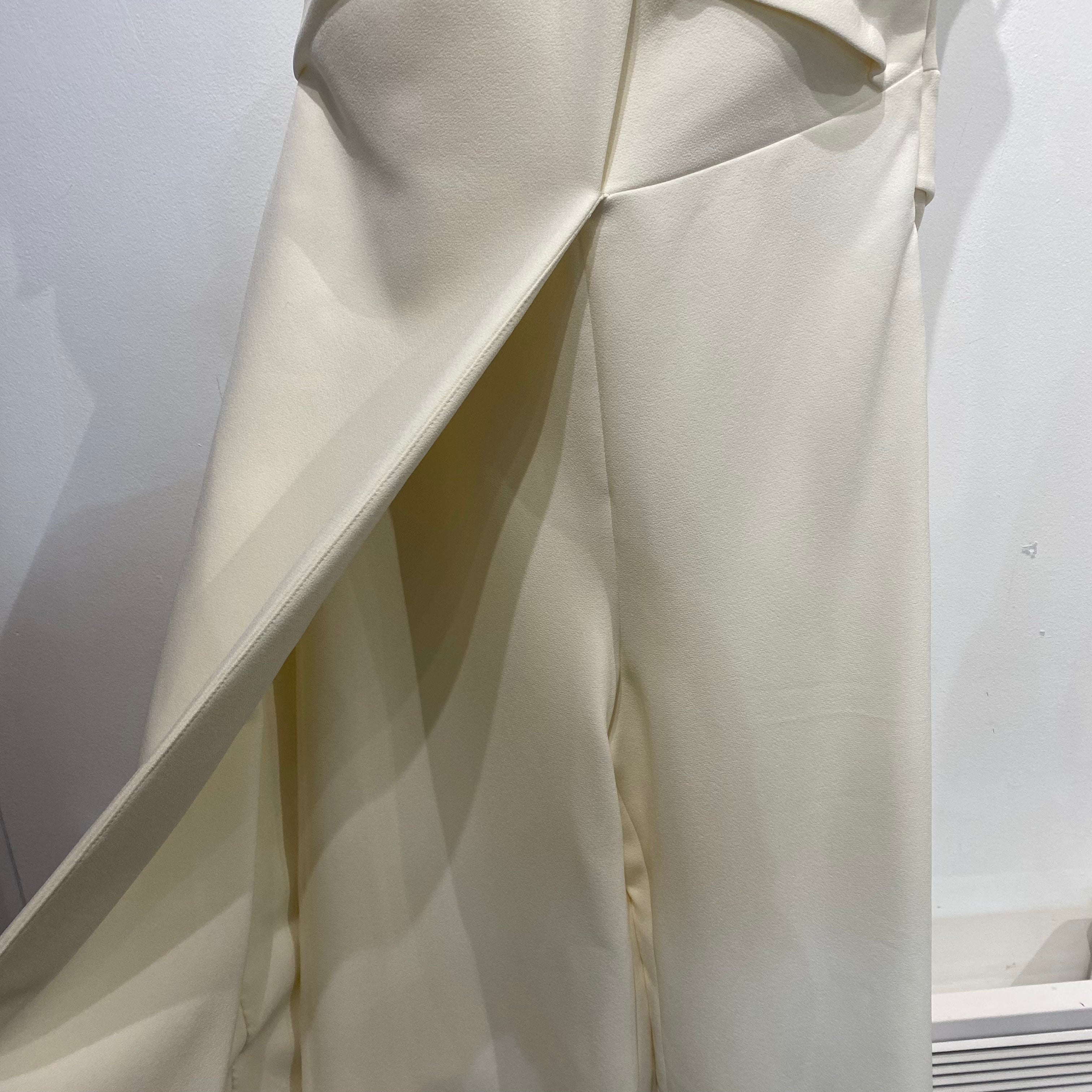 Safiyaa New £1440 Ivory Remi Draped Jumpsuit XS