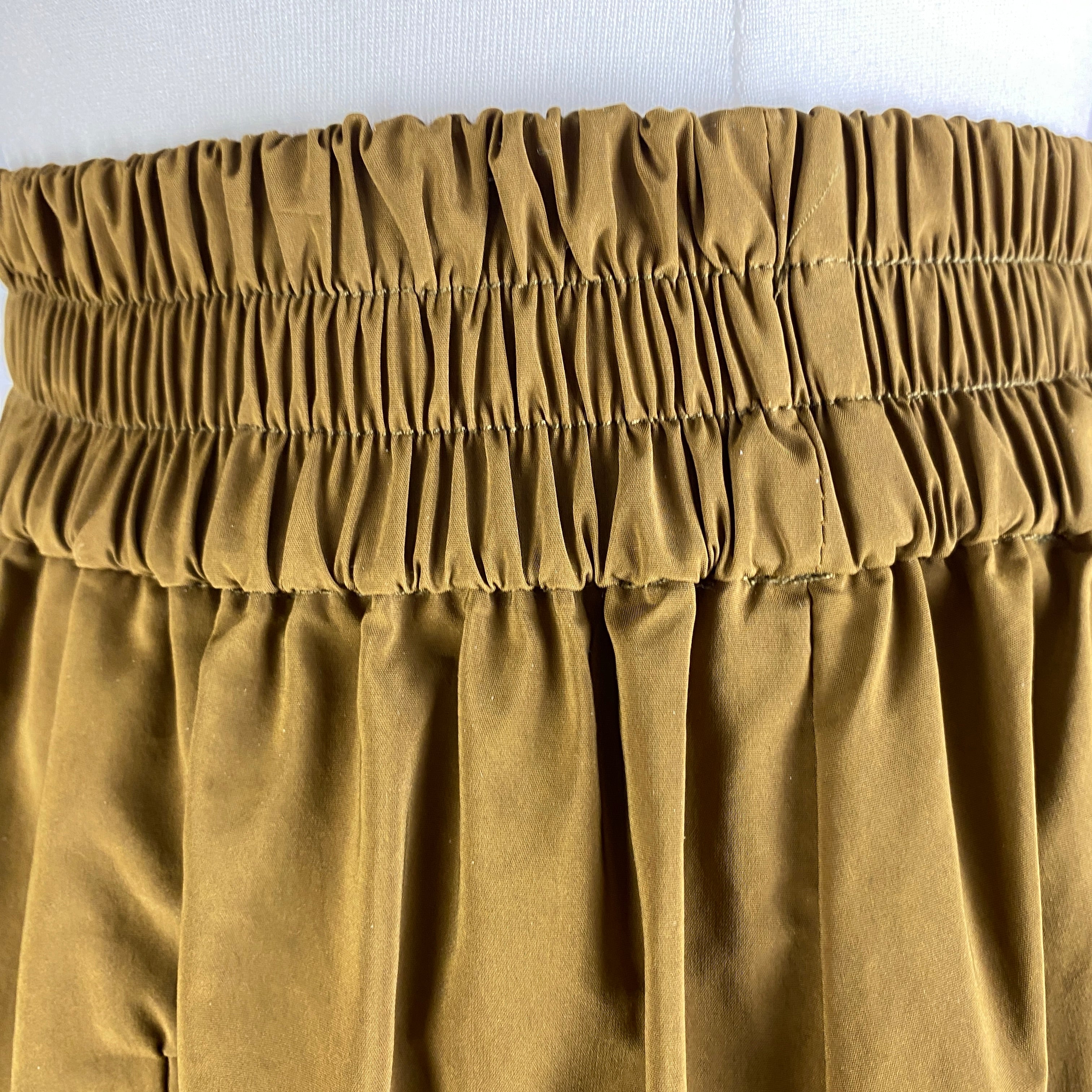Tibi Dijon Mustard Crispy Nylon Maxi Skirt XS