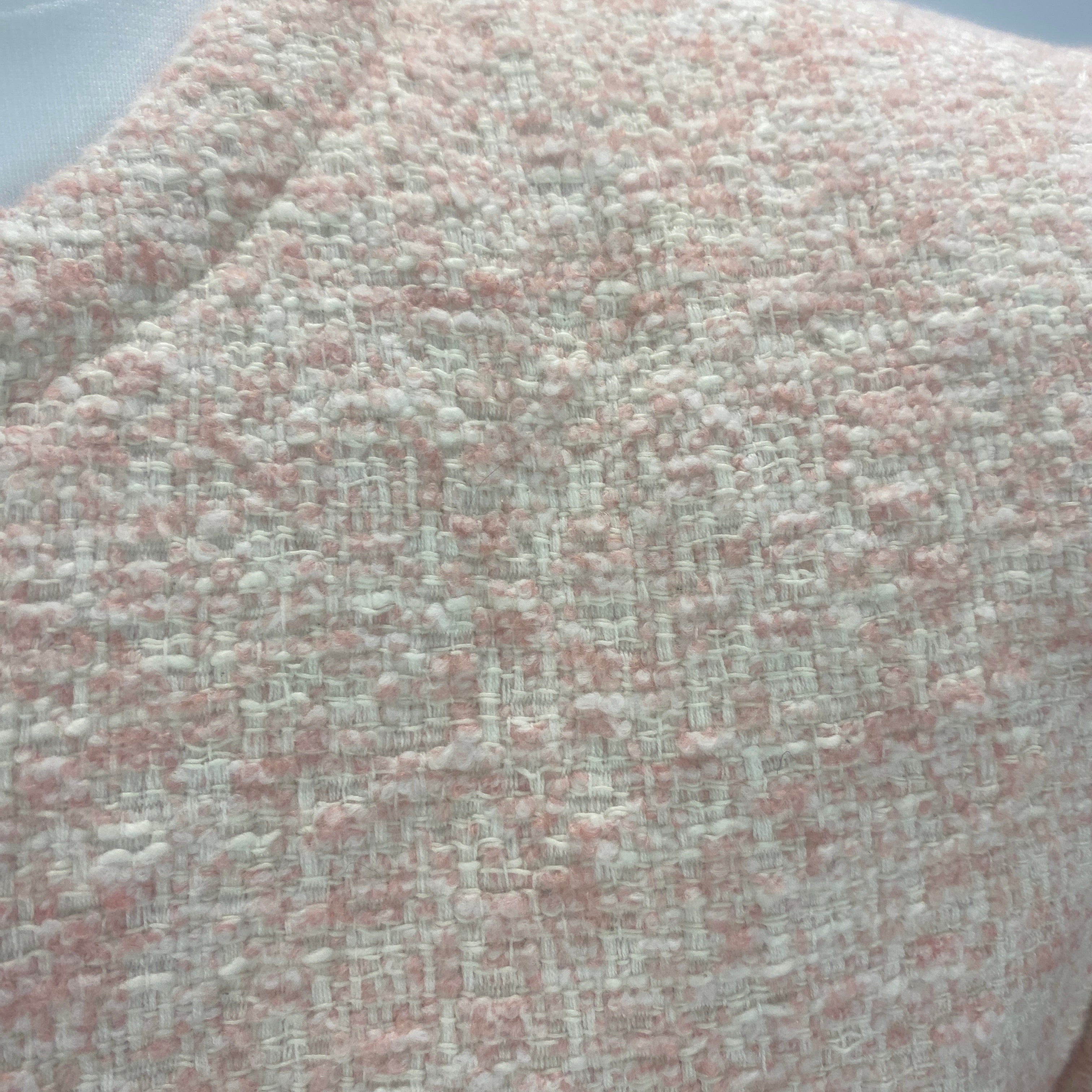 Frame New £566 Pink & Cream Weave Azalea Crop Jacket M