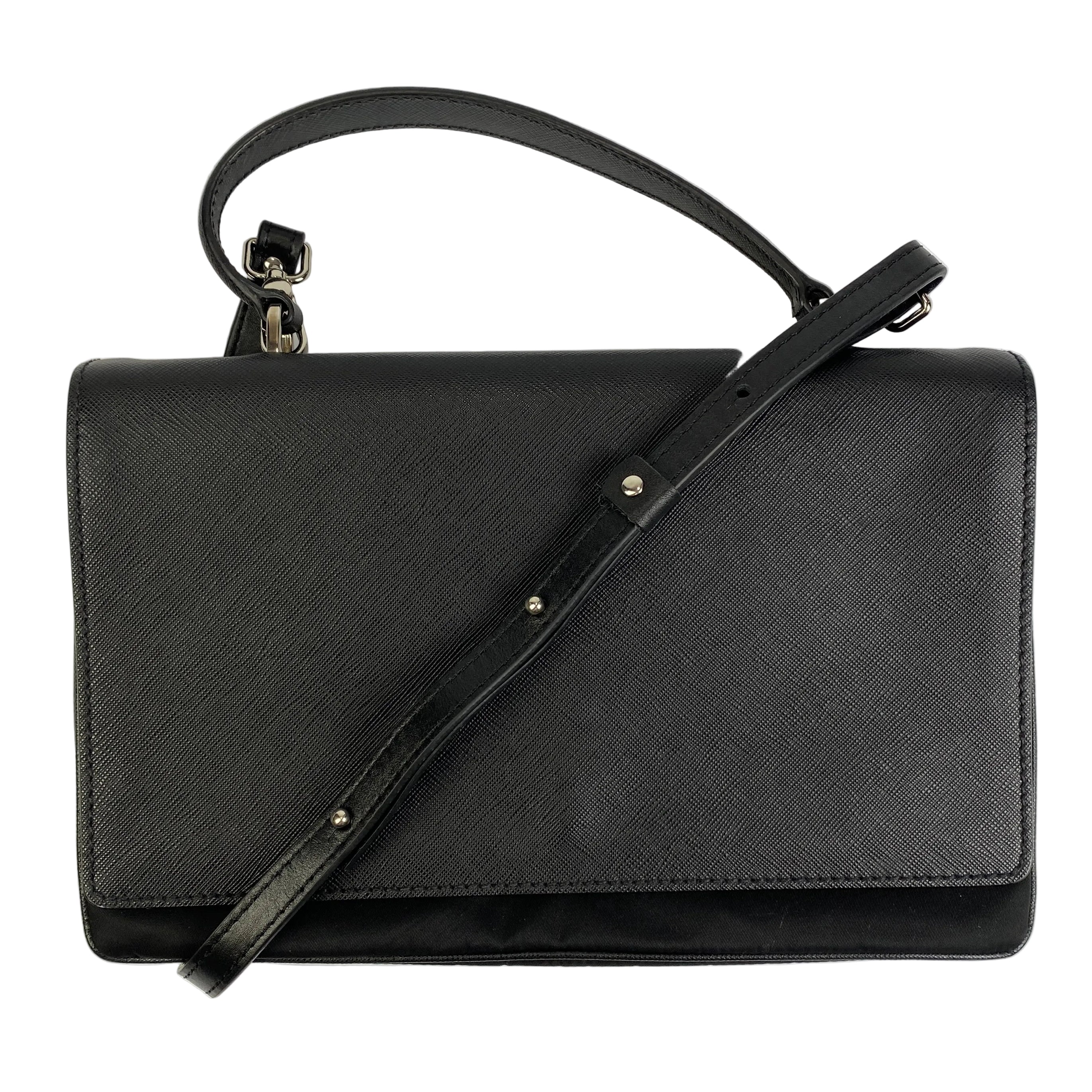 Prada Black Nylon & Saffiano Envelope Bag