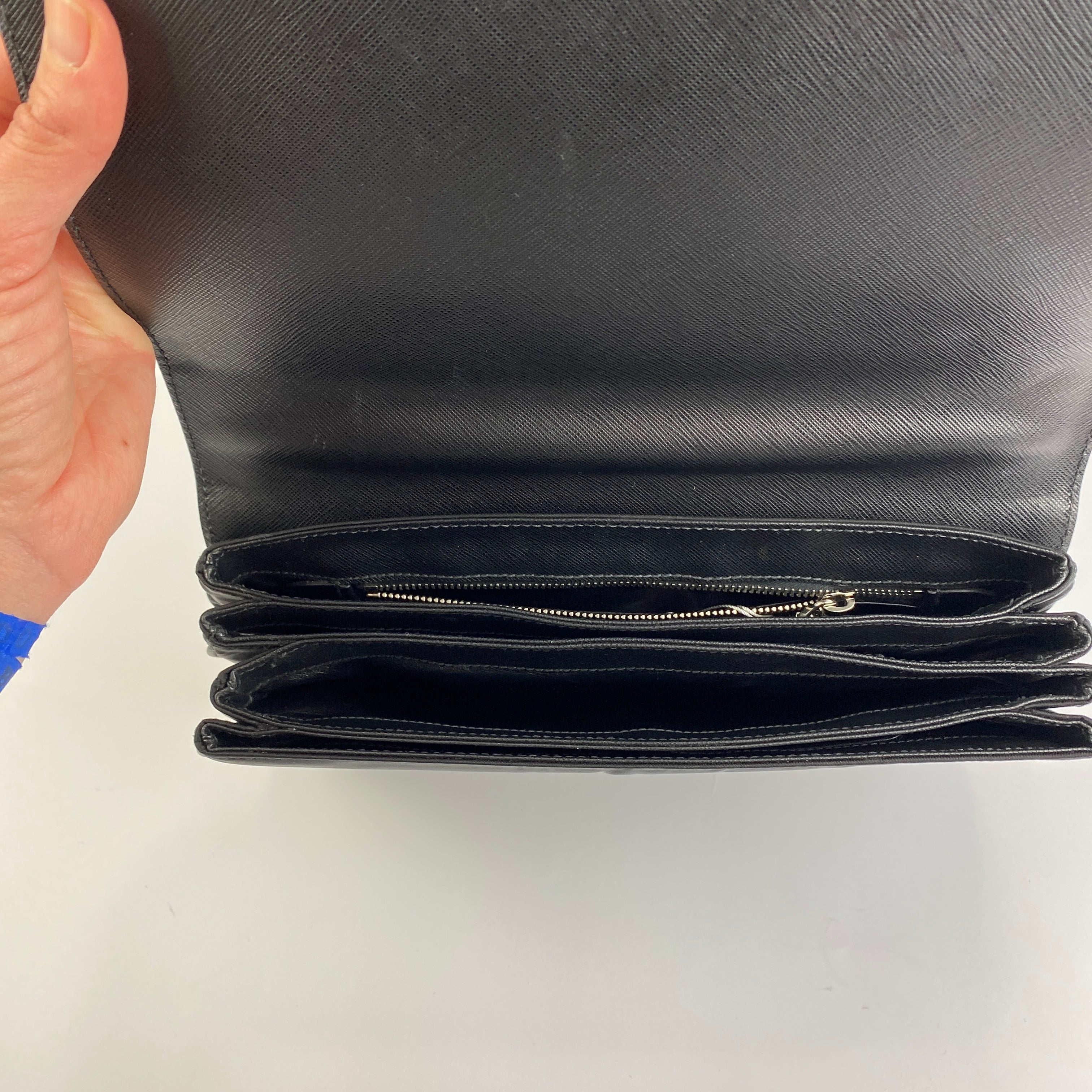 Prada Black Nylon & Saffiano Envelope Bag