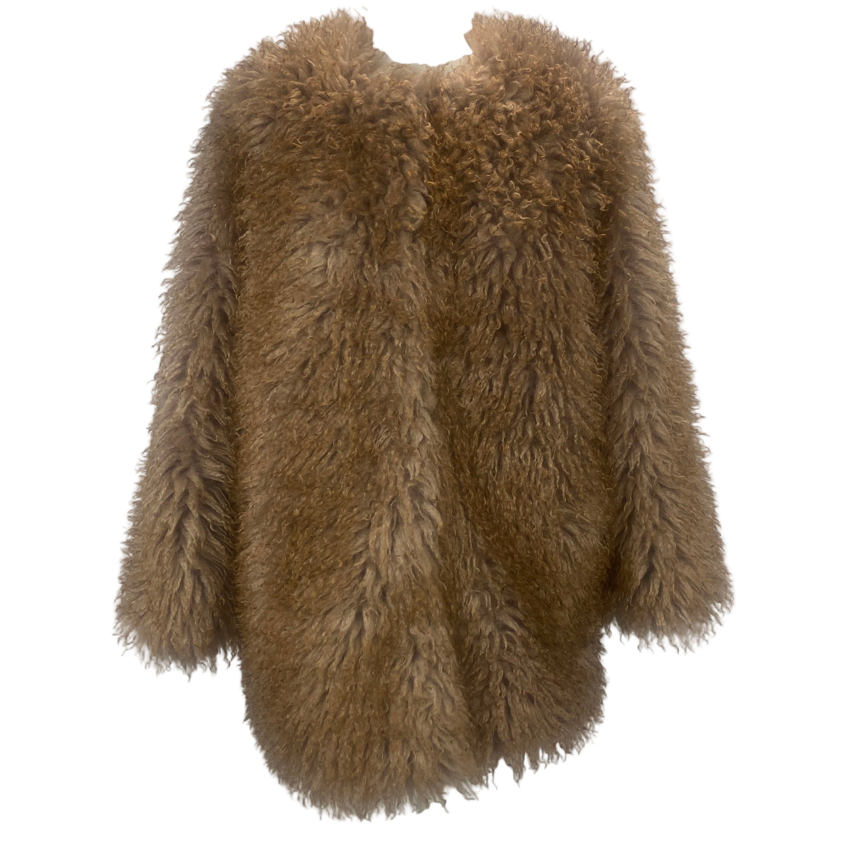Sea New York New £650 Fawn Shaggy Fifi Faux Fur Jacket S