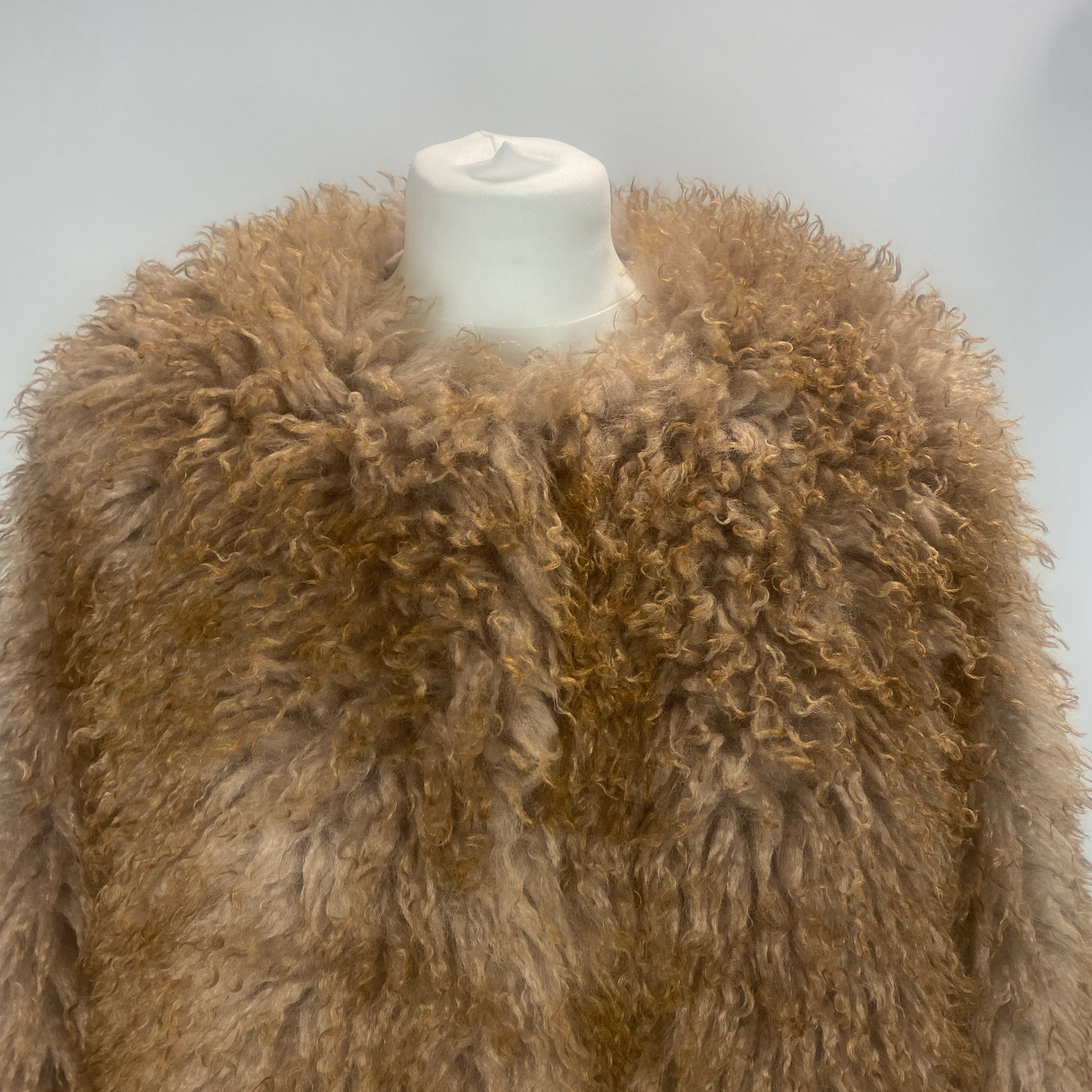 Sea New York New £650 Fawn Shaggy Fifi Faux Fur Jacket S