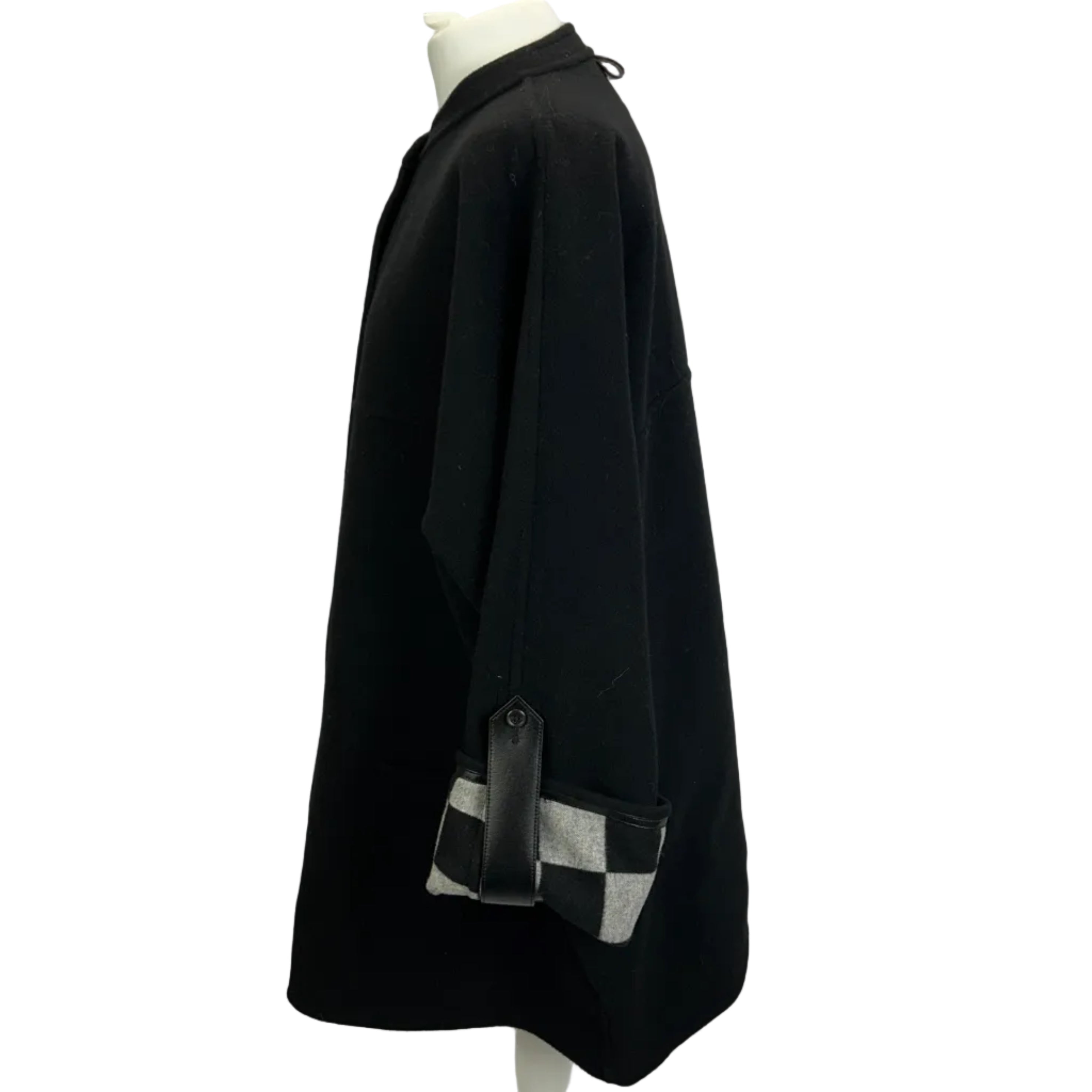 Louis Vuitton New £4250 Black & Daimer Print Coat M/L/XL