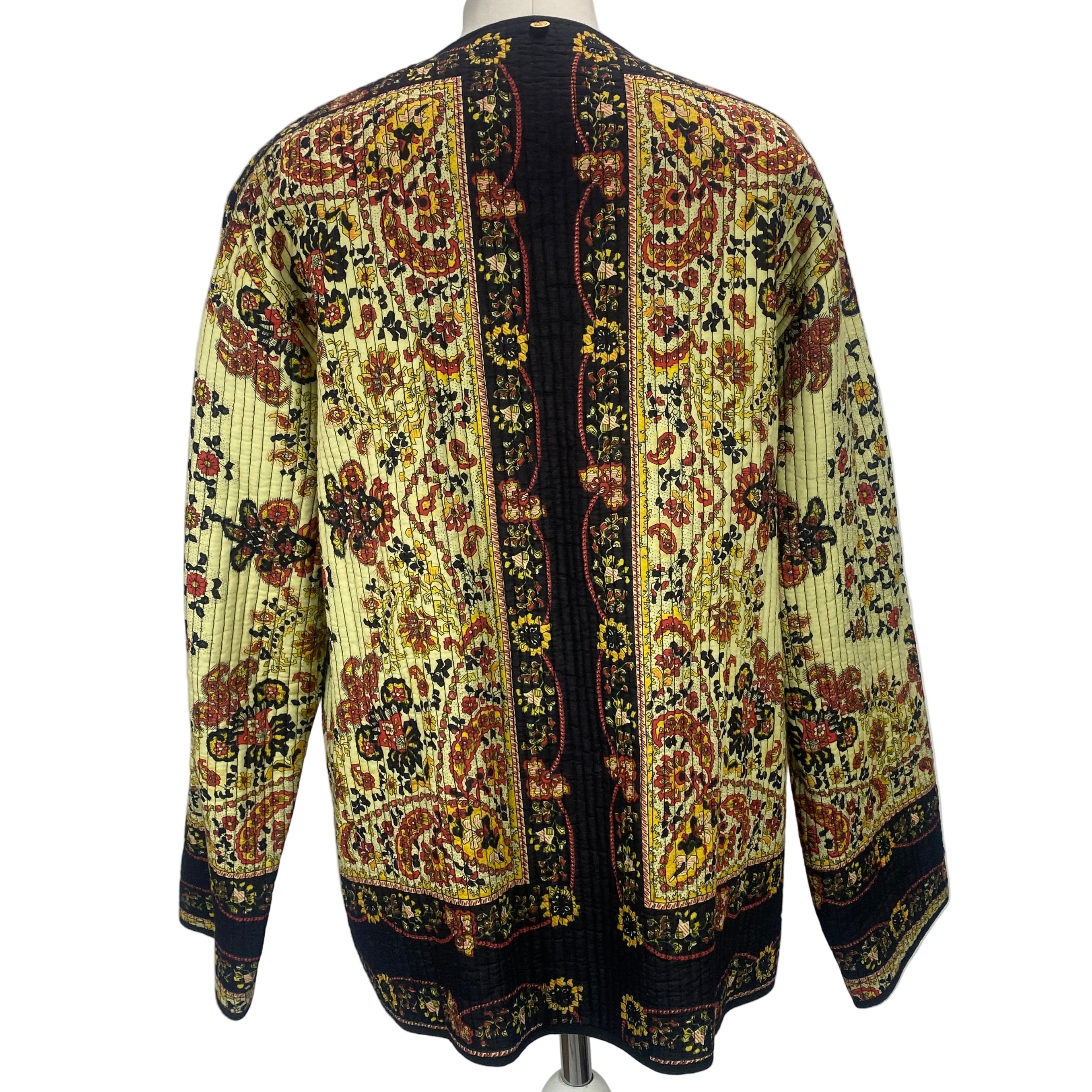 Antik Batik New £320 Floral Quilted Cotton Jacket S/M
