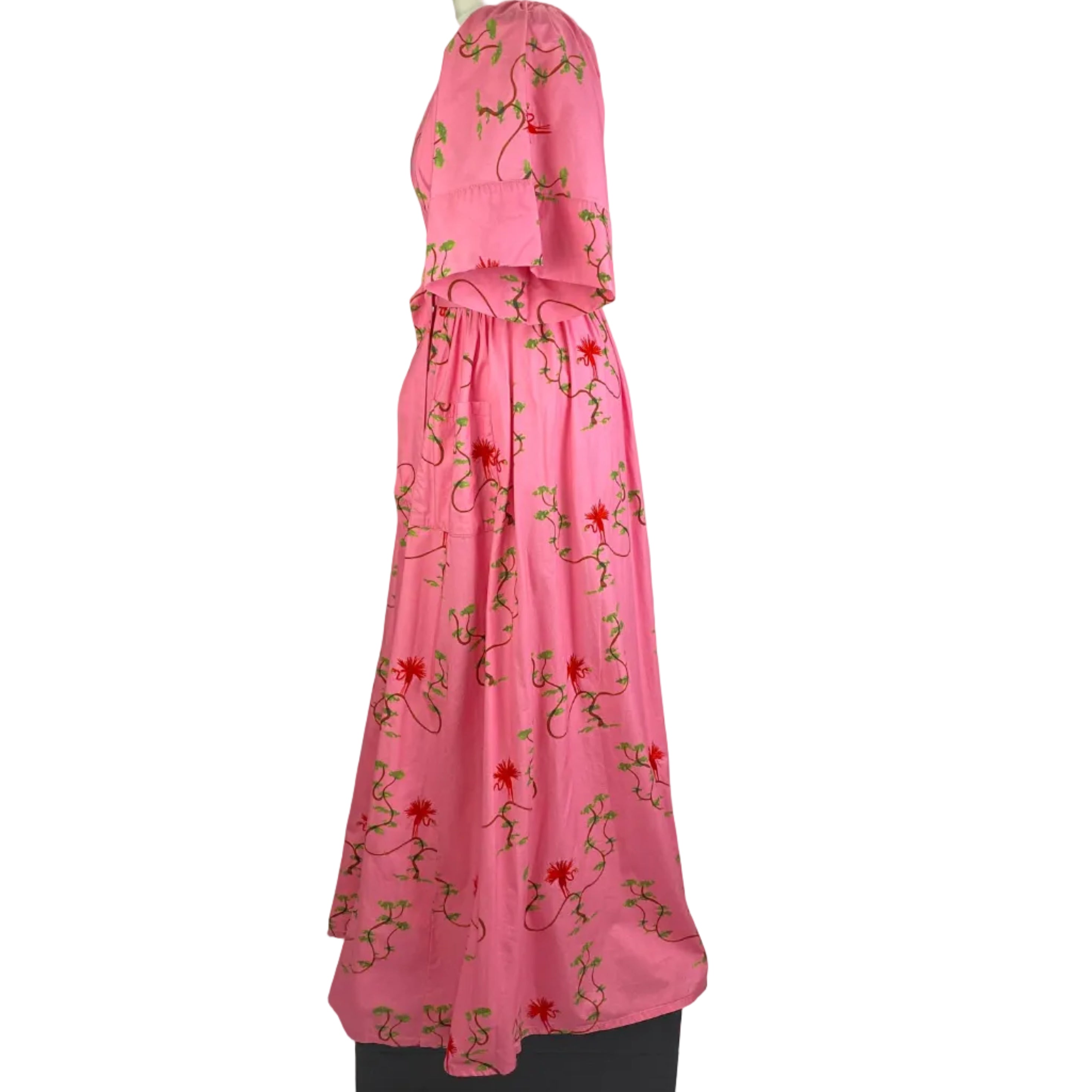 Hayley Menzies £450 Pink Print Memories of Utopia Maxi Dress L