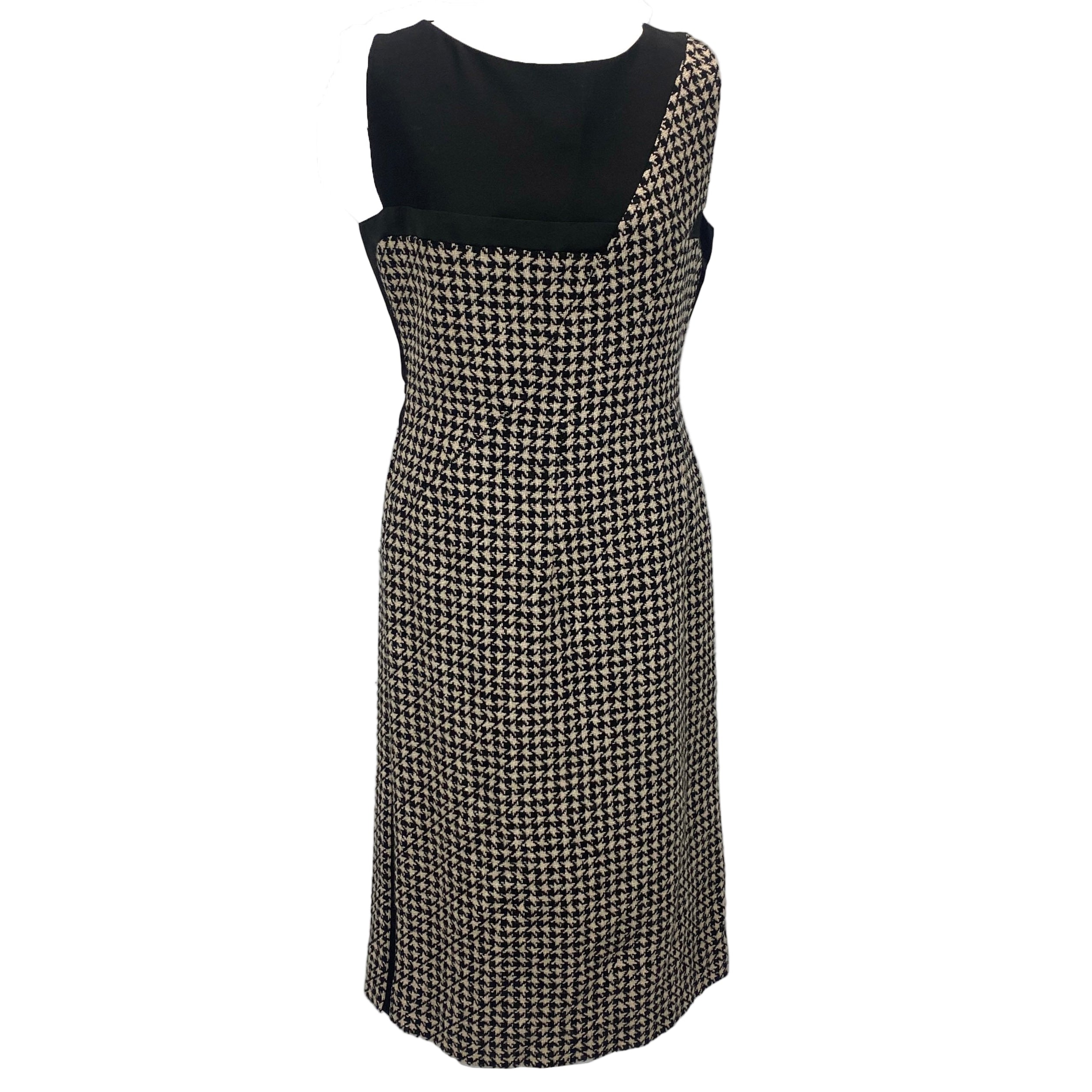 Christian Dior Black & Ivory Cashmere Cannage Check Dress L