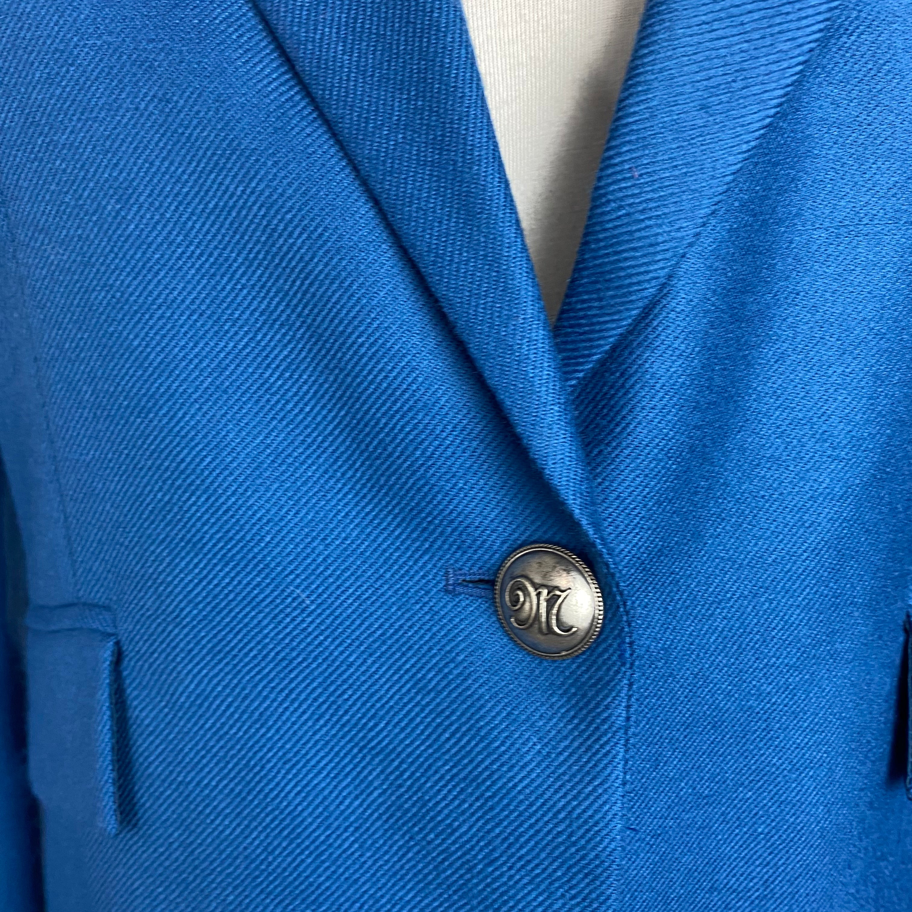 Moloh £675 Blue Wool Single Button Jacket XS
