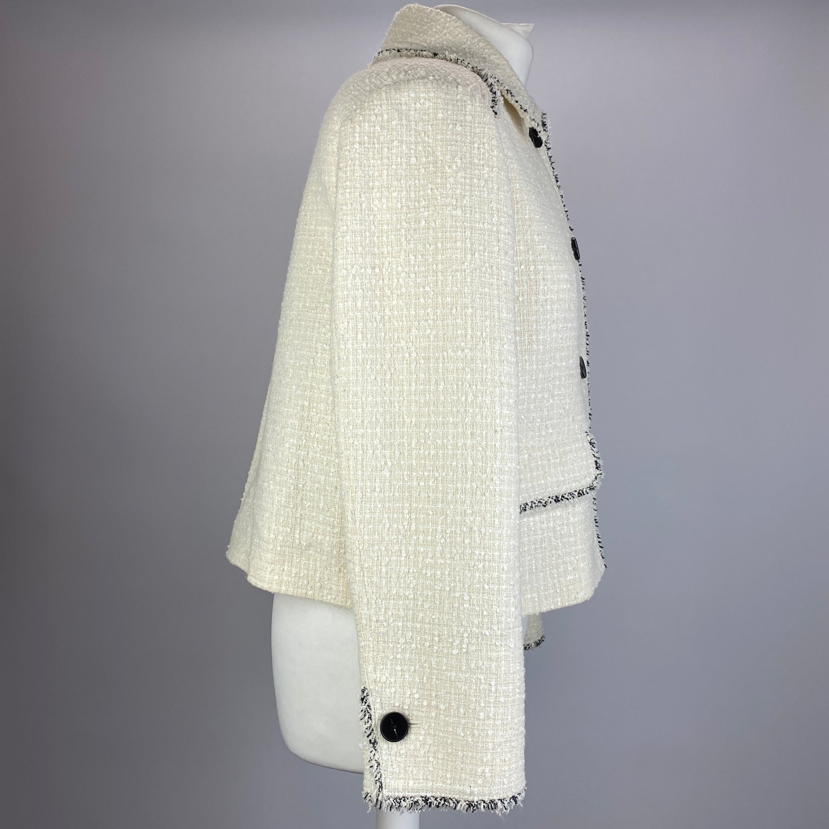 Me&Em New £325 Ivory & Black Tweed Jacket XS