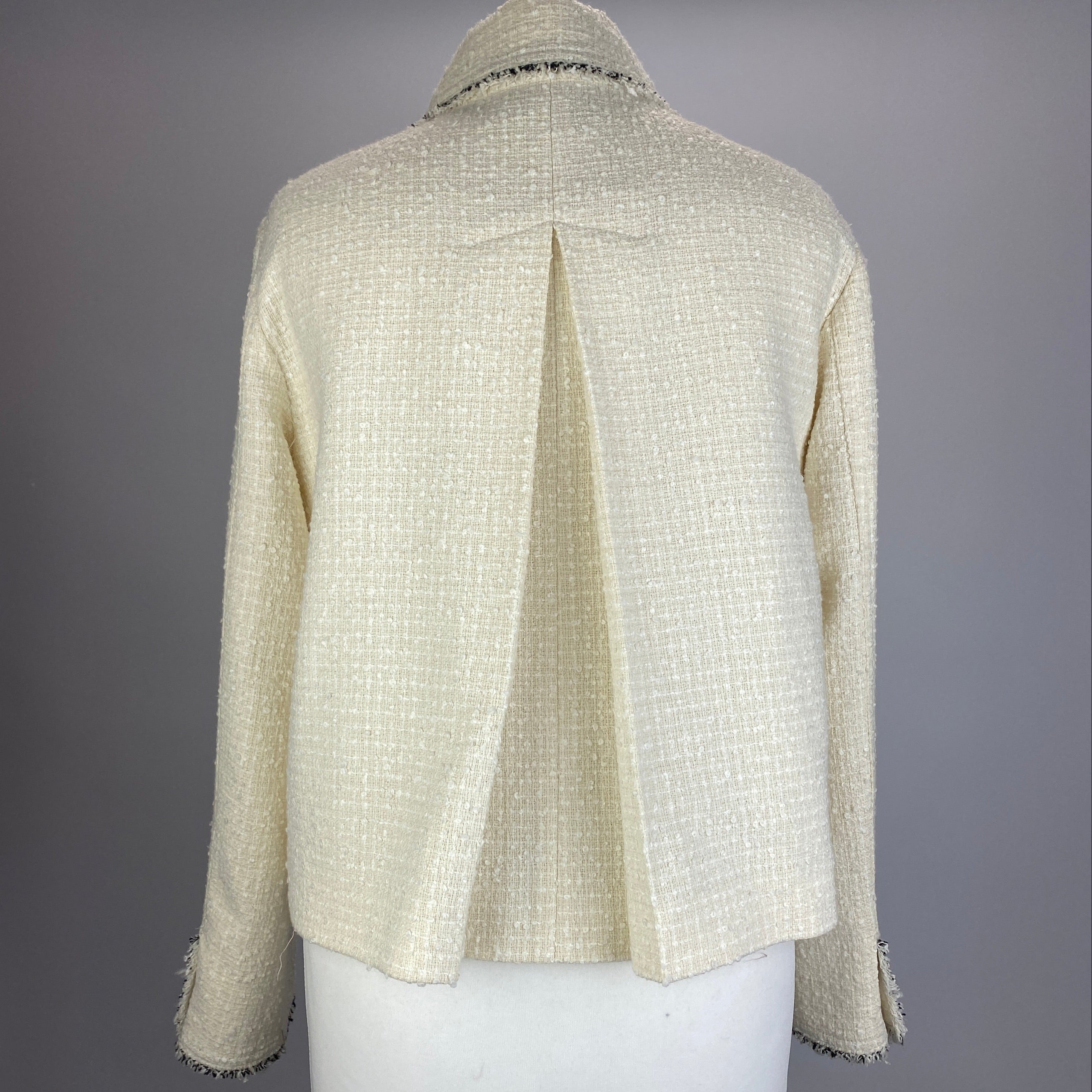 Me&Em New £325 Ivory & Black Tweed Jacket XS