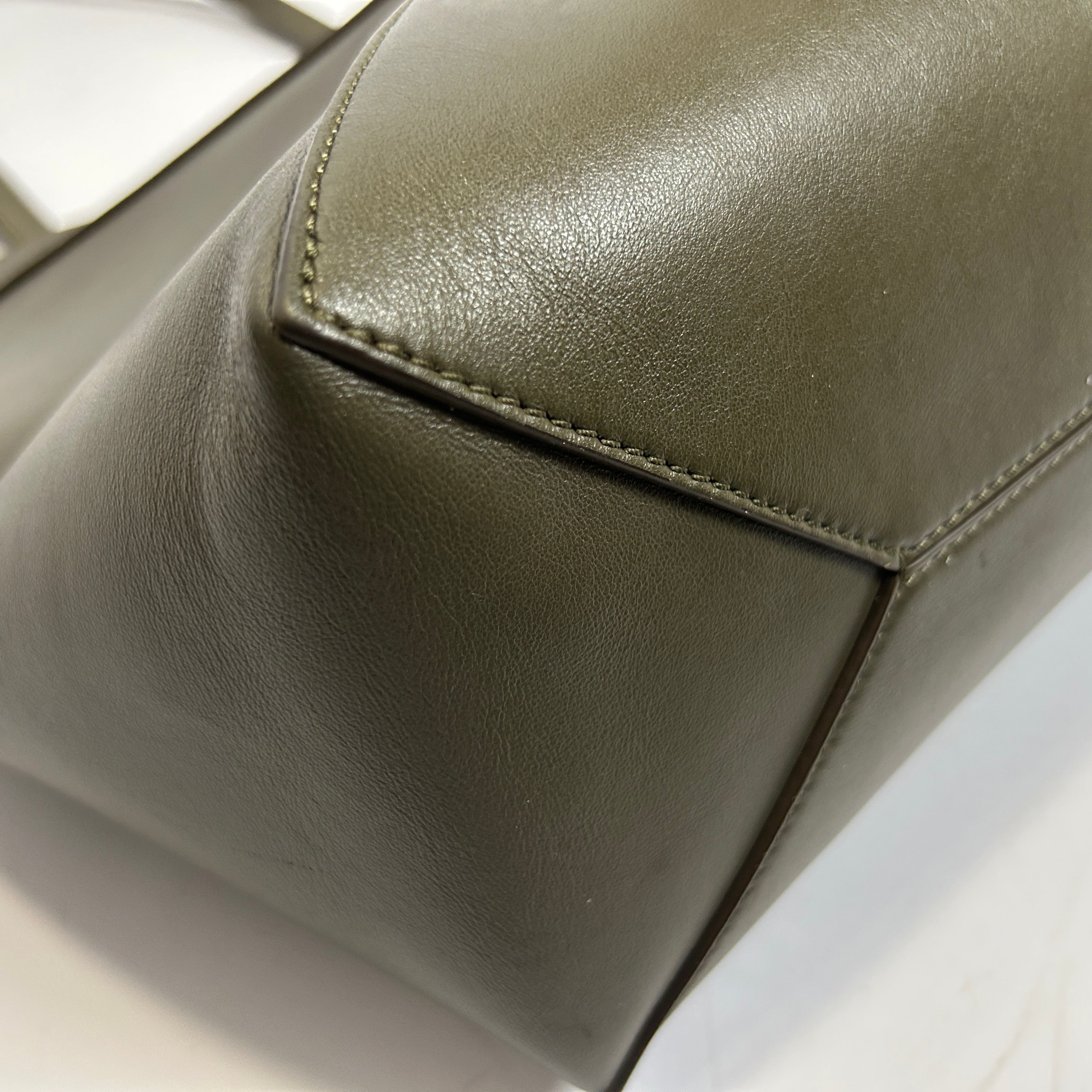 Loewe New £1550 Dark Khaki Puzzle Fold Tote Bag