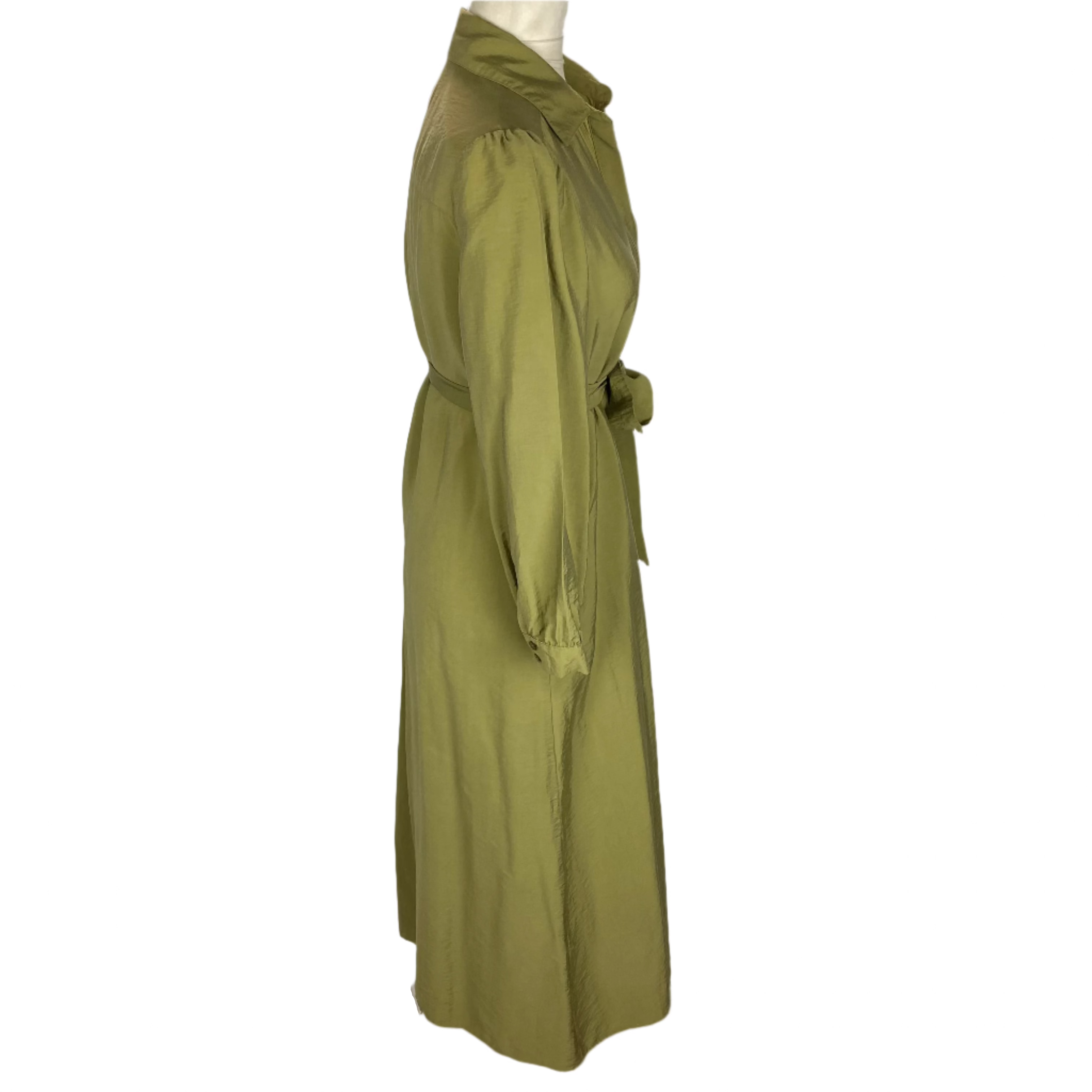 Ba&Sh Pale Olive Belted Shirtdress S