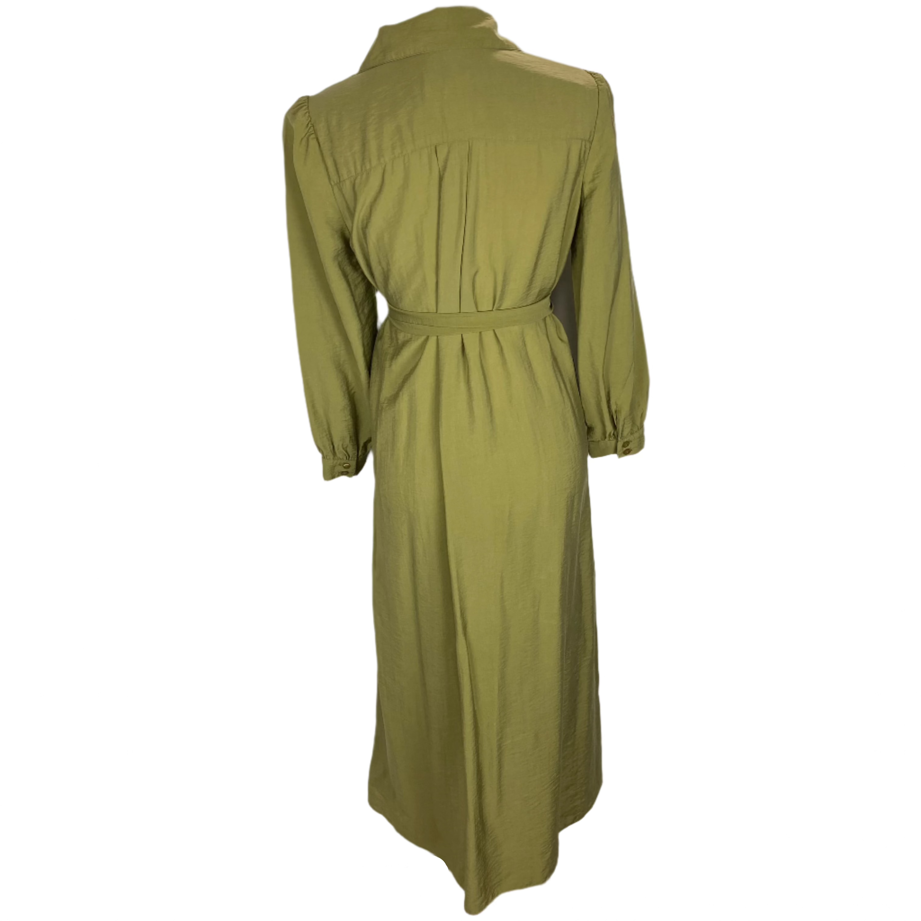 Ba&Sh Pale Olive Belted Shirtdress S