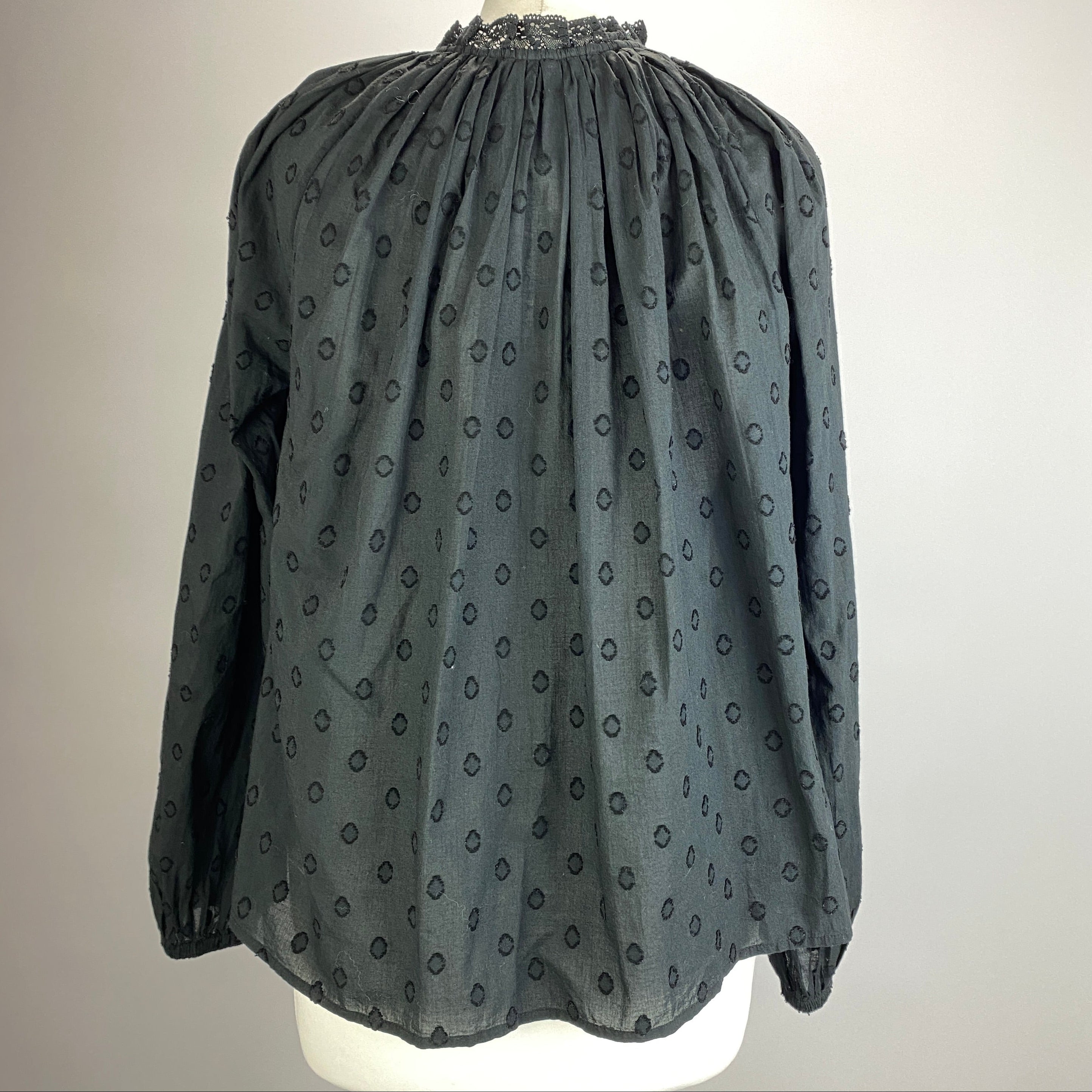 Ulla Johnson New Black Embroidered Cotton Top S