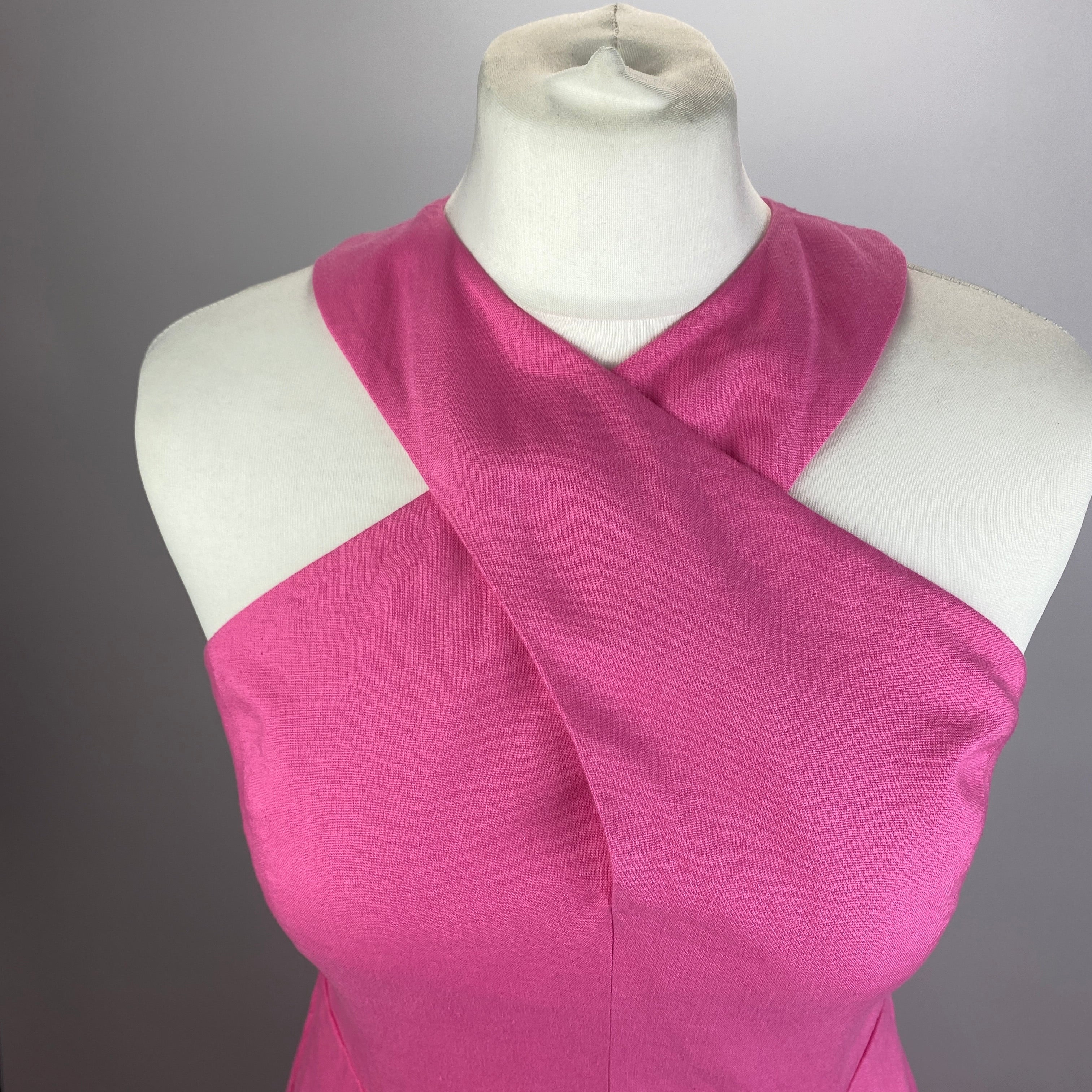Me&Em New Pink Linen Mix Maxi Dress XS