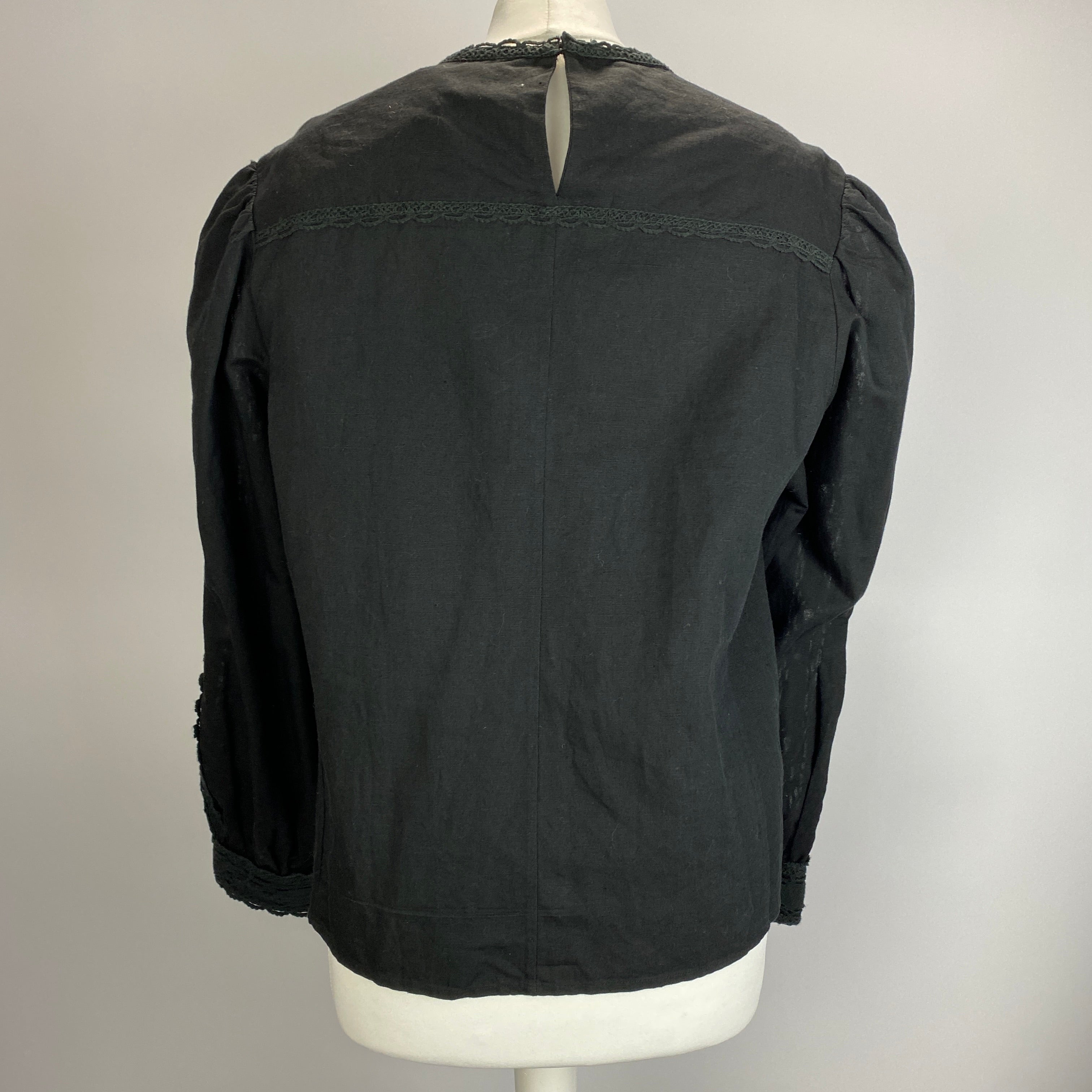 Isabel Marant New Black Crochet Detail Tunic Top M