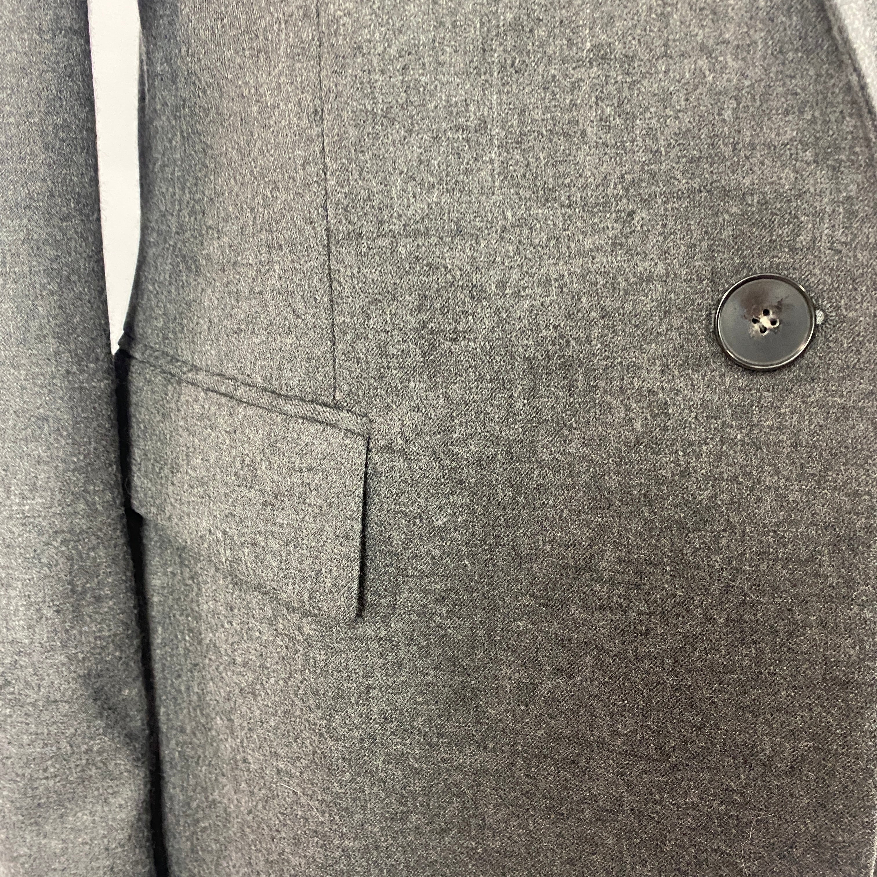 Stella McCartney Charcoal Wool Skinny Lapel Jacket M