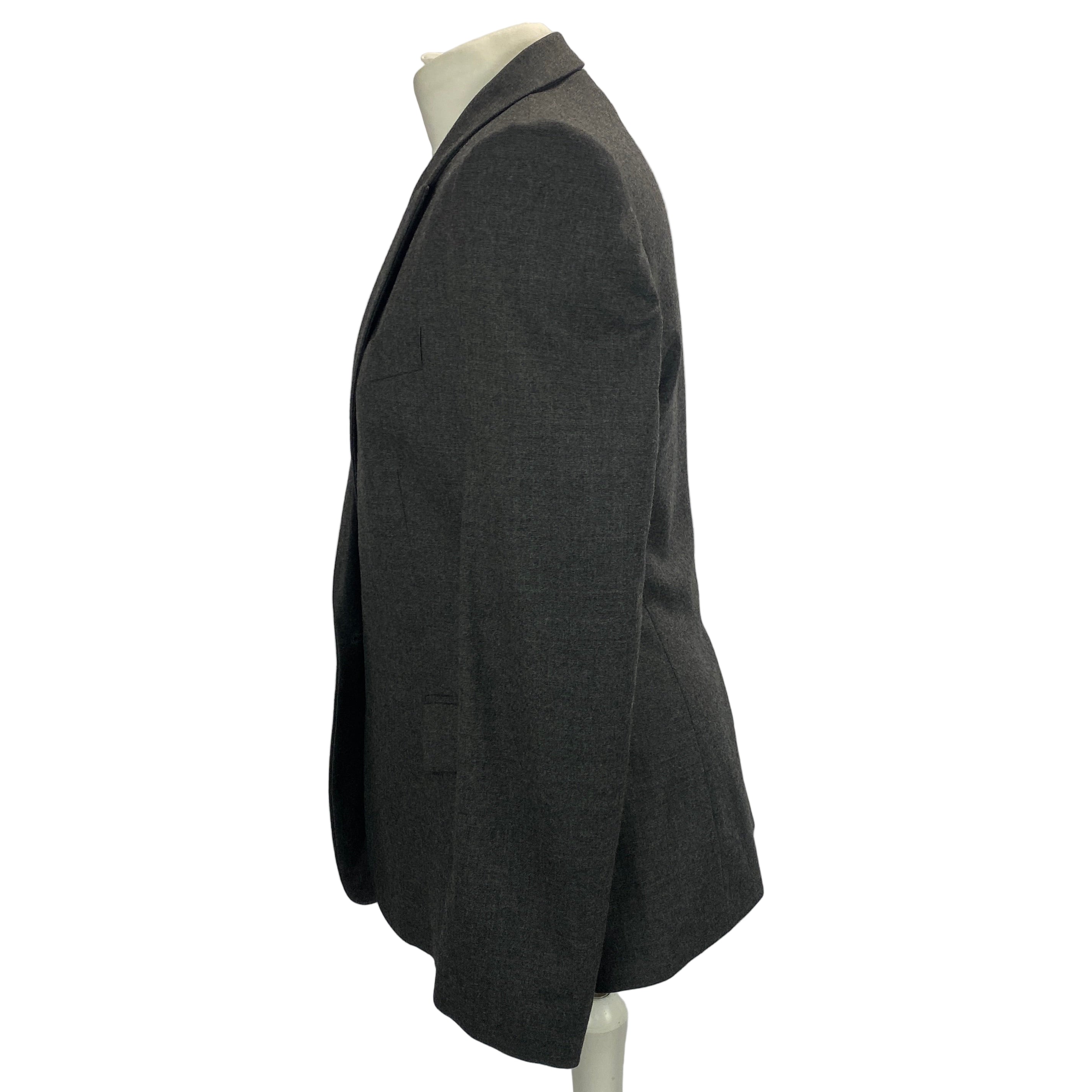 Stella McCartney Charcoal Wool Skinny Lapel Jacket M