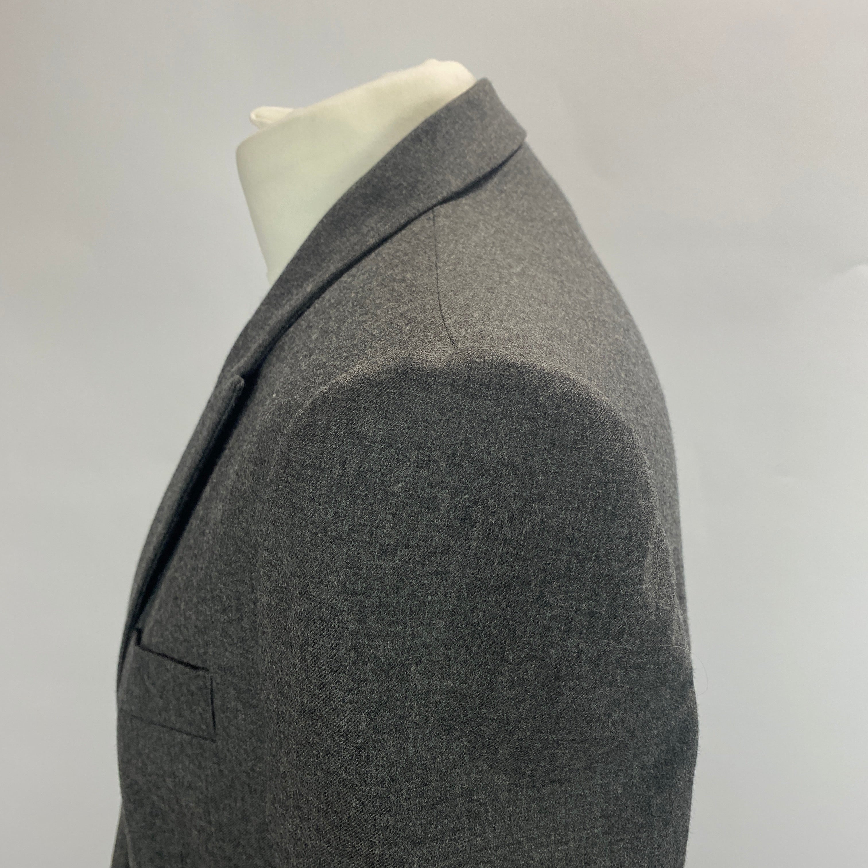 Stella McCartney Charcoal Wool Skinny Lapel Jacket M