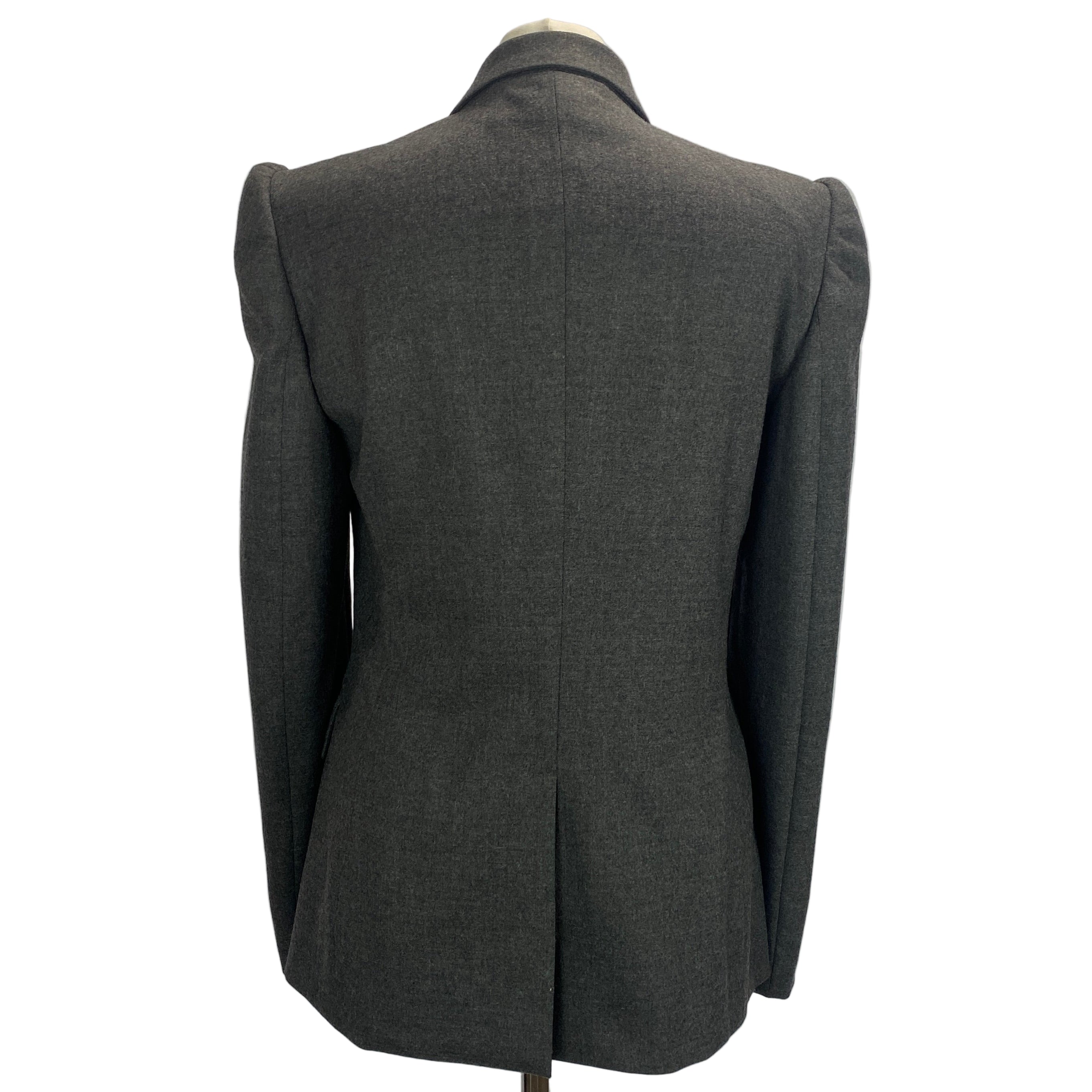 Stella McCartney Charcoal Wool Skinny Lapel Jacket M
