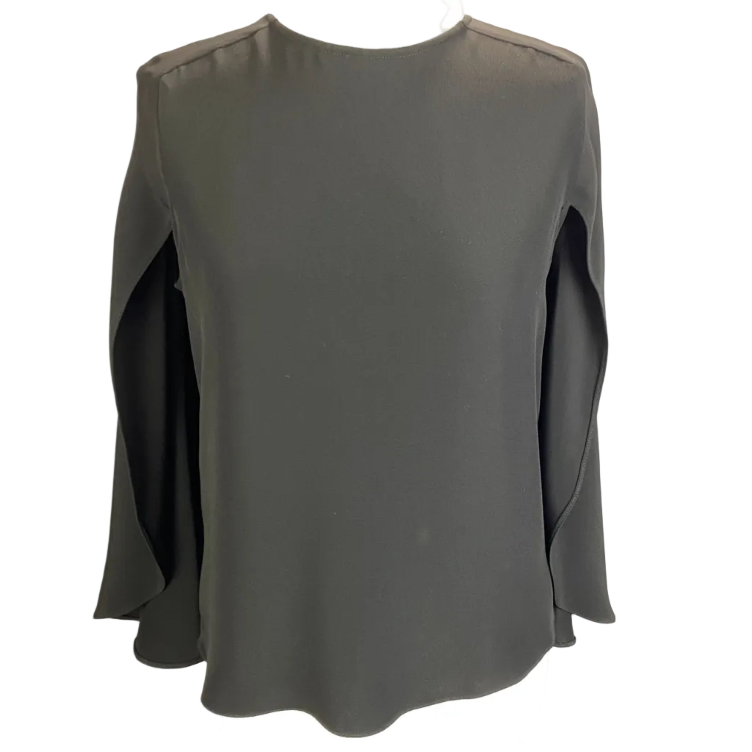Armani Collezioni New Black Crepe Cape Top S