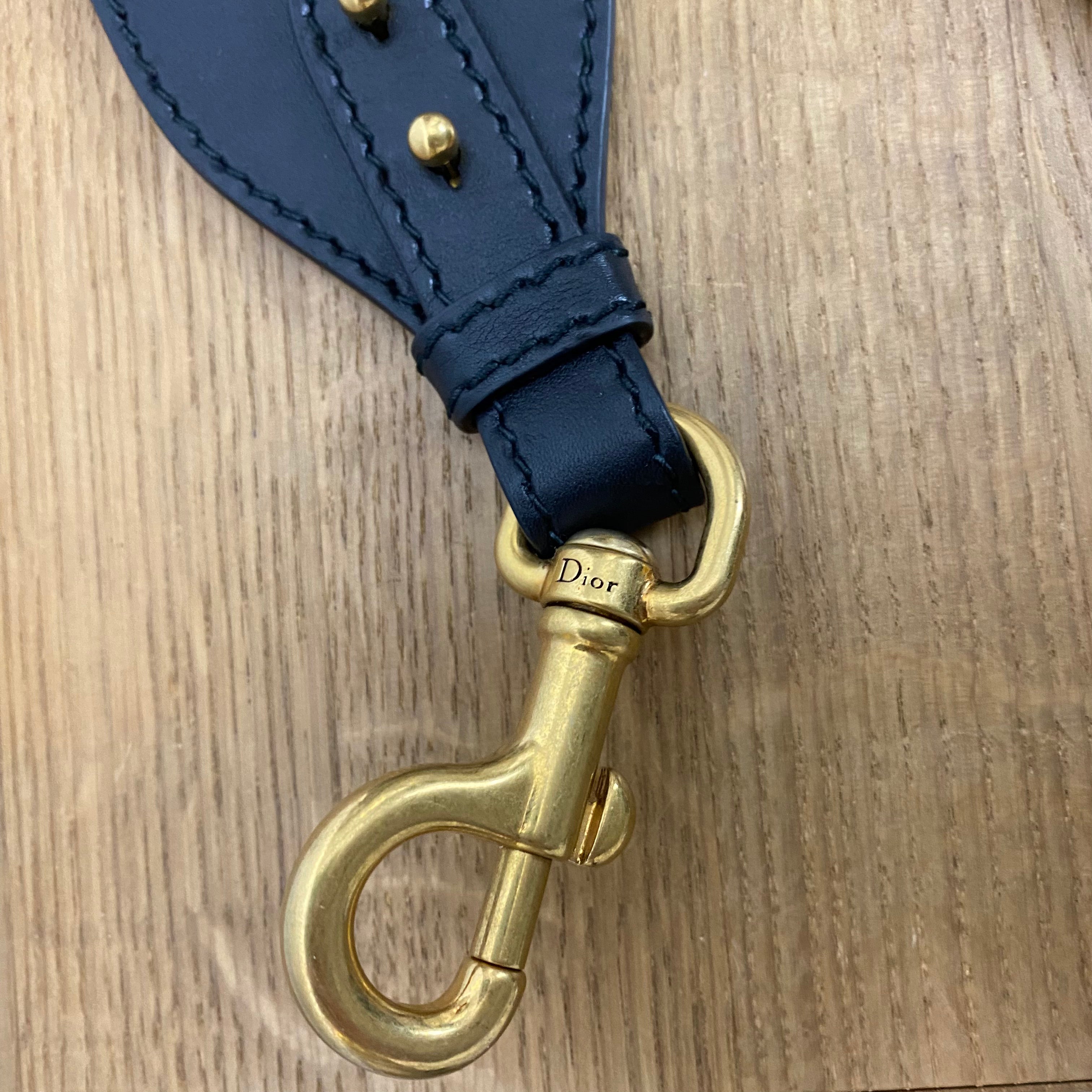 Dior £865 Black & Ecru Woven Wide Shoulderstrap