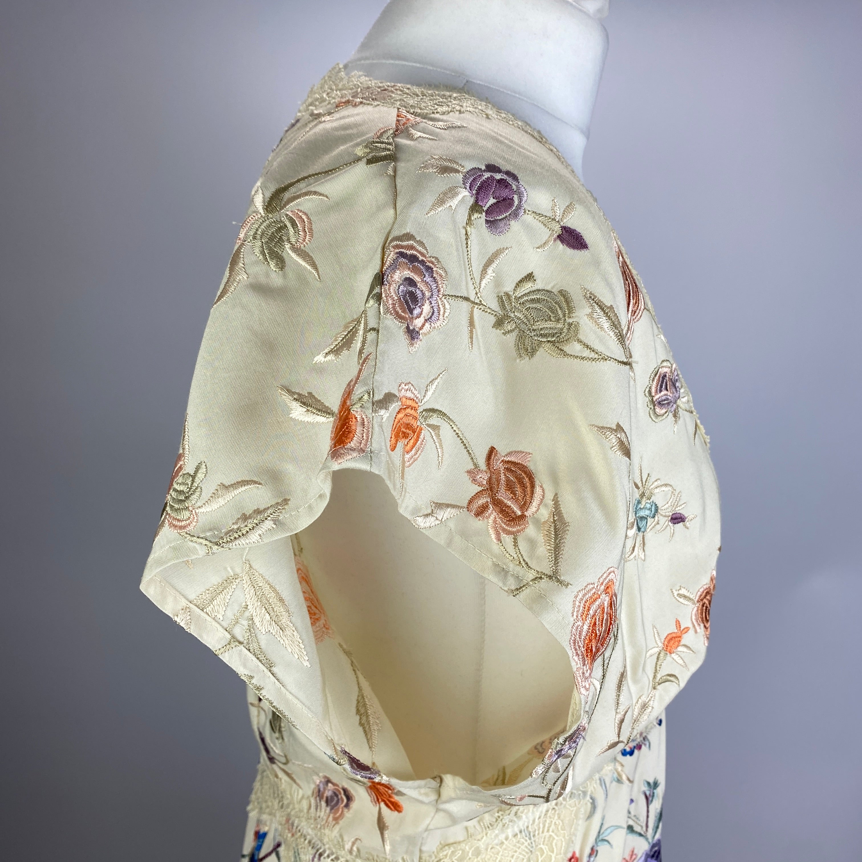 Sea New York New £440 Cream Embroidered Lace Edge Tea Dress L