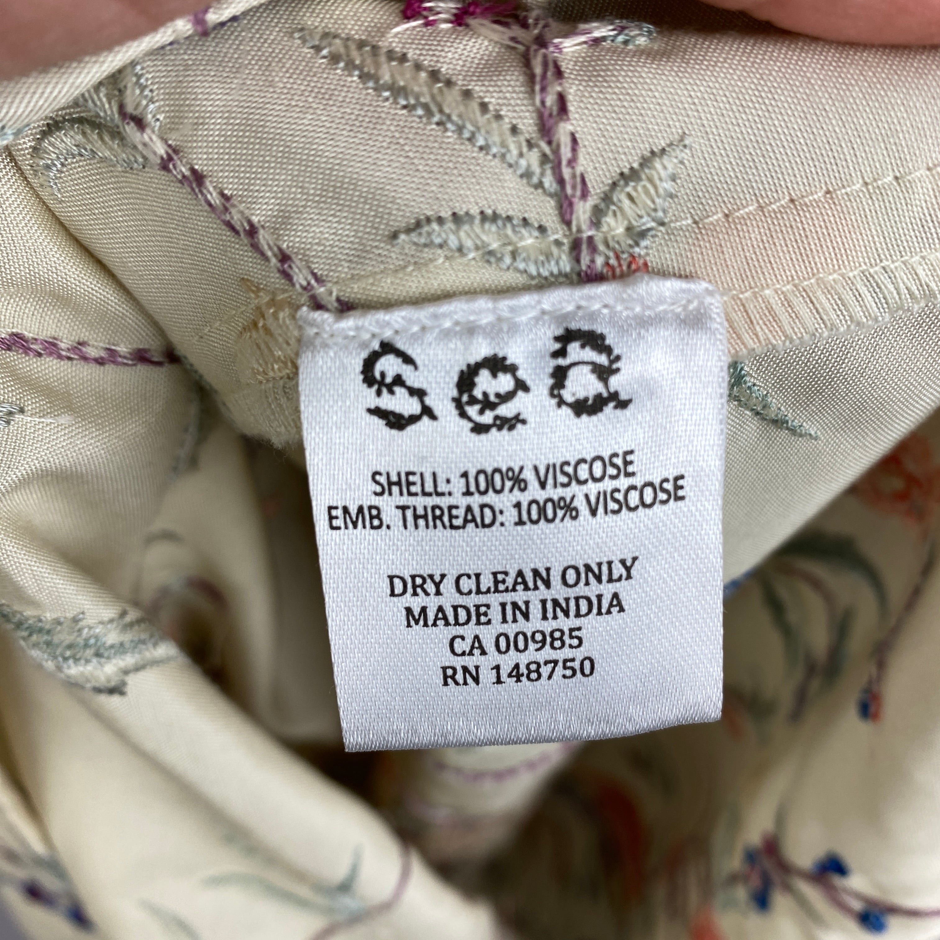 Sea New York New £440 Cream Embroidered Lace Edge Tea Dress L