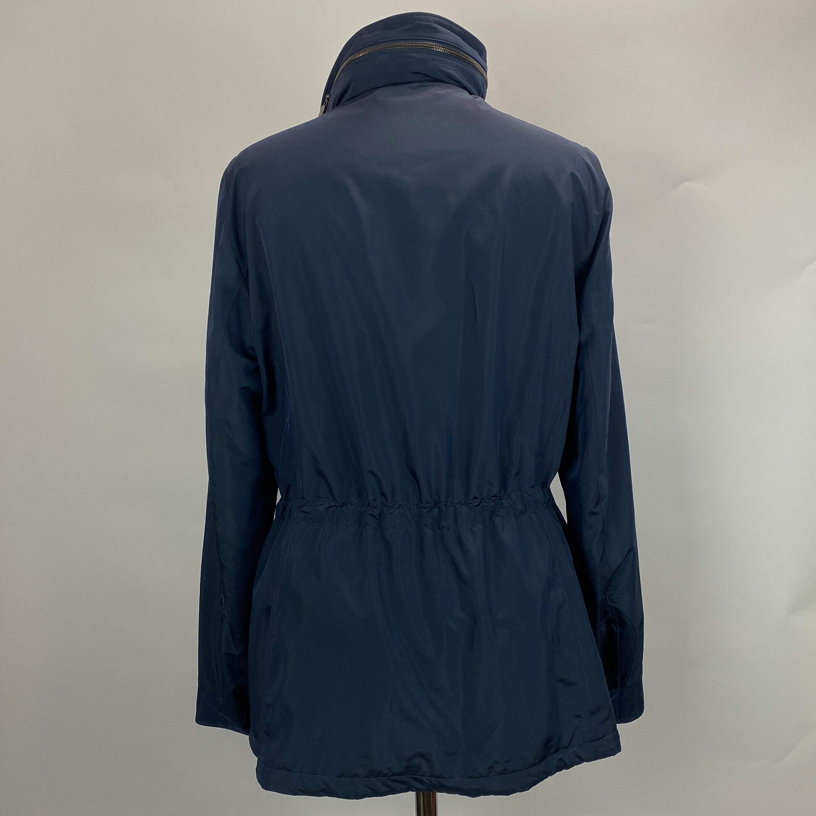 Loro Piana £3450 Navy Drawstring Cashmere-Lined Anorak M